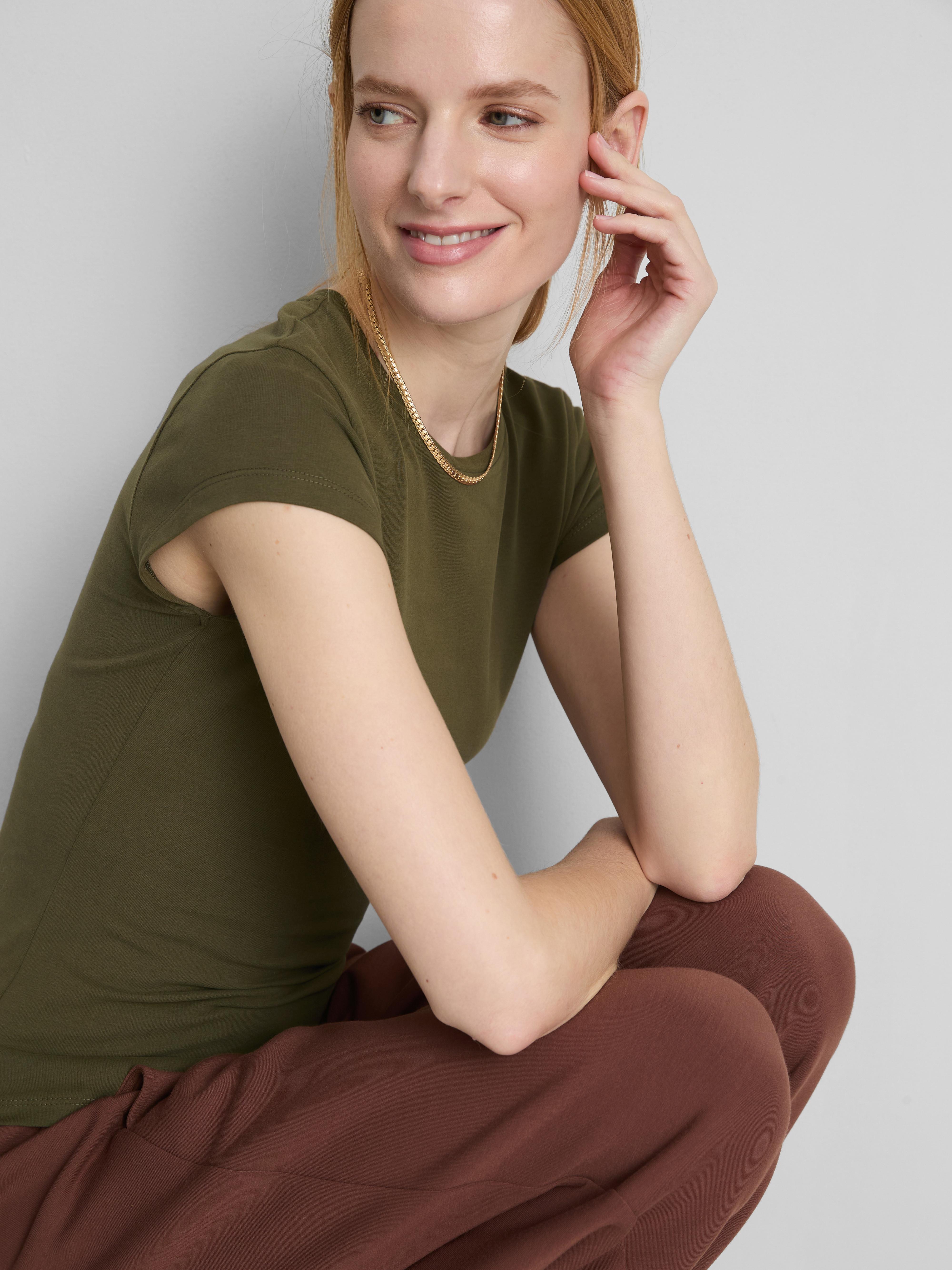 Fitted Cap Sleeve T-Shirt