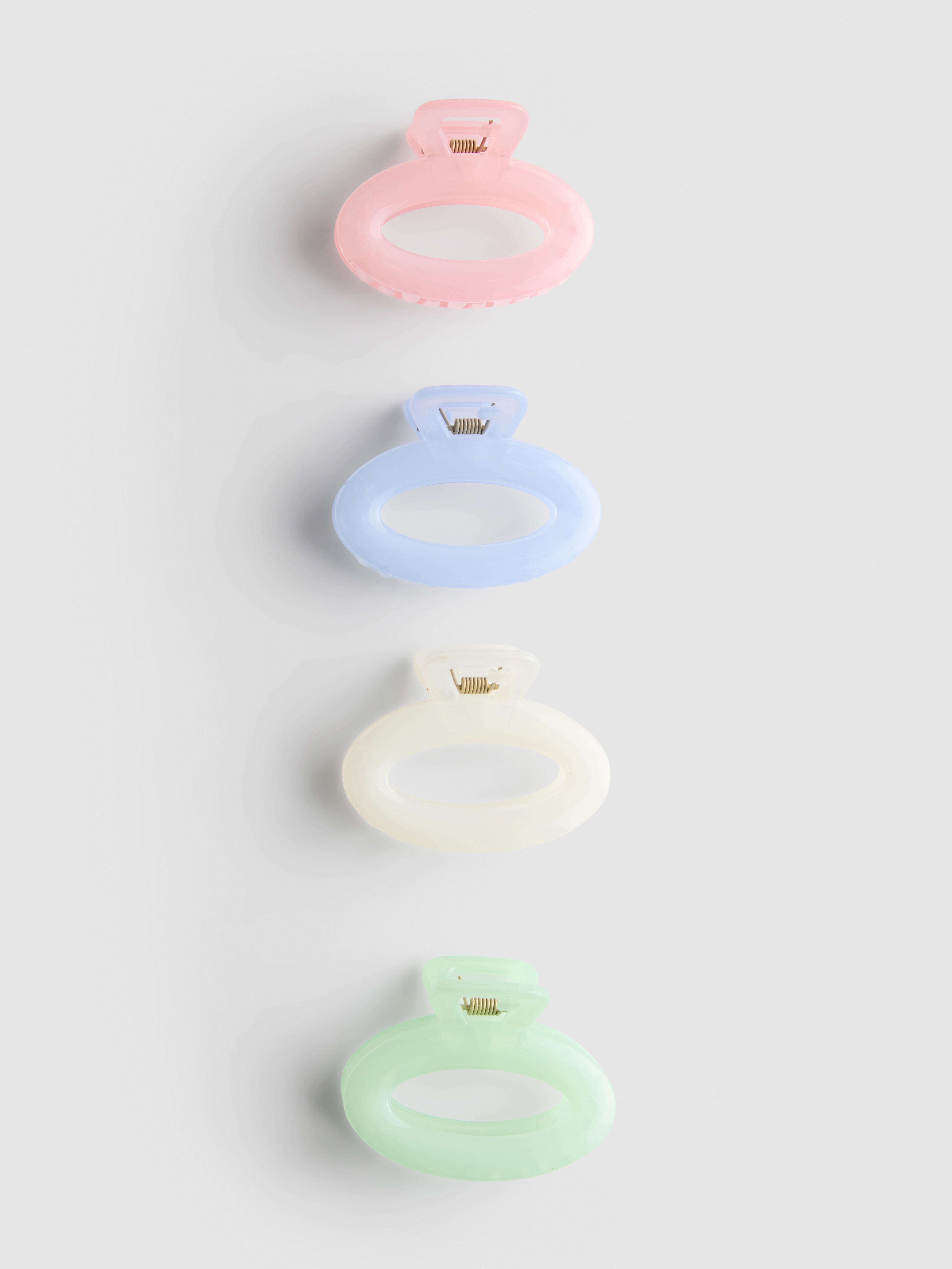 Štipčeky na vlasy s gélovým efektom, 4 ks