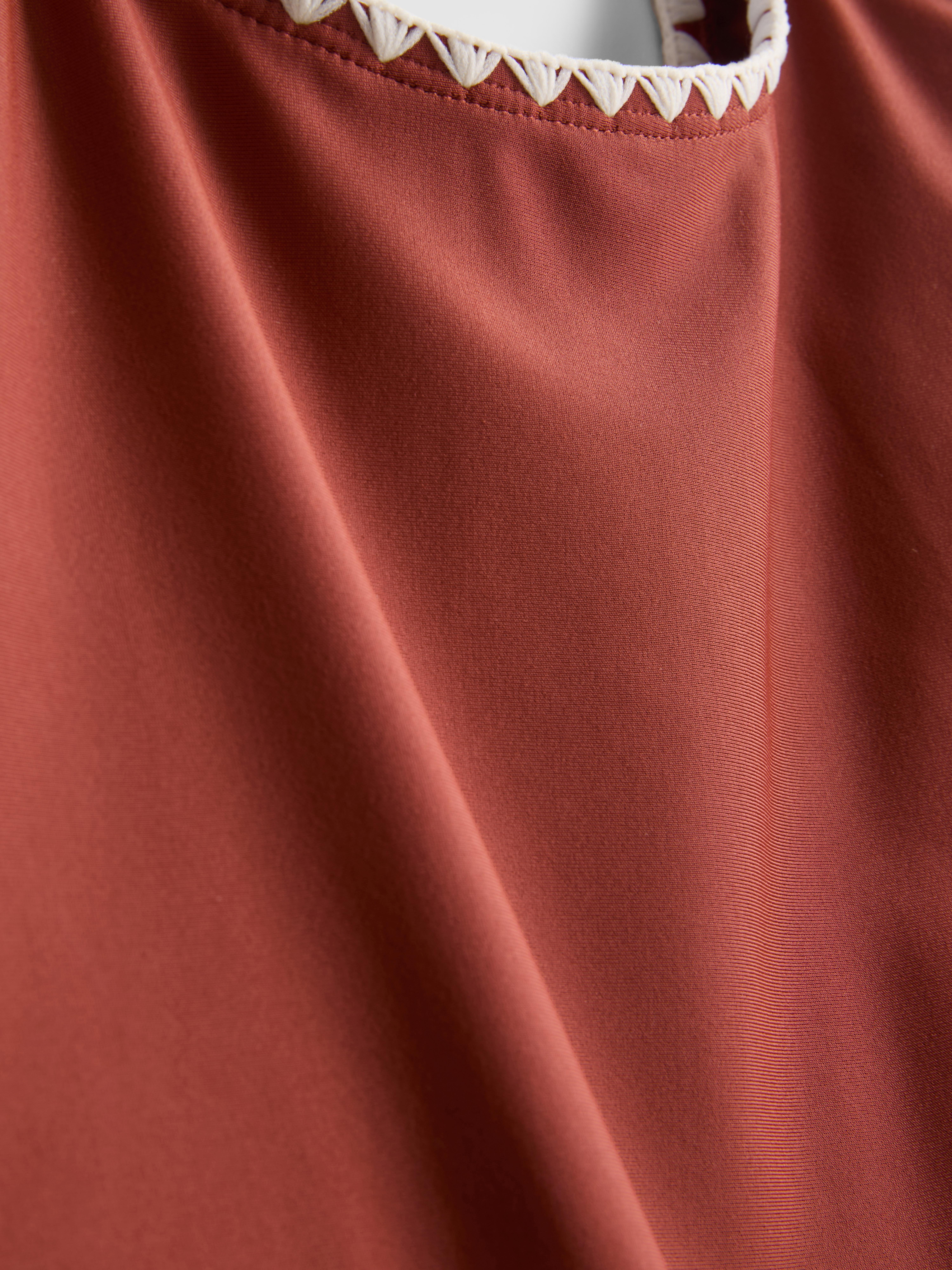 Paula Echevarría Stitch-Detail Swimsuit