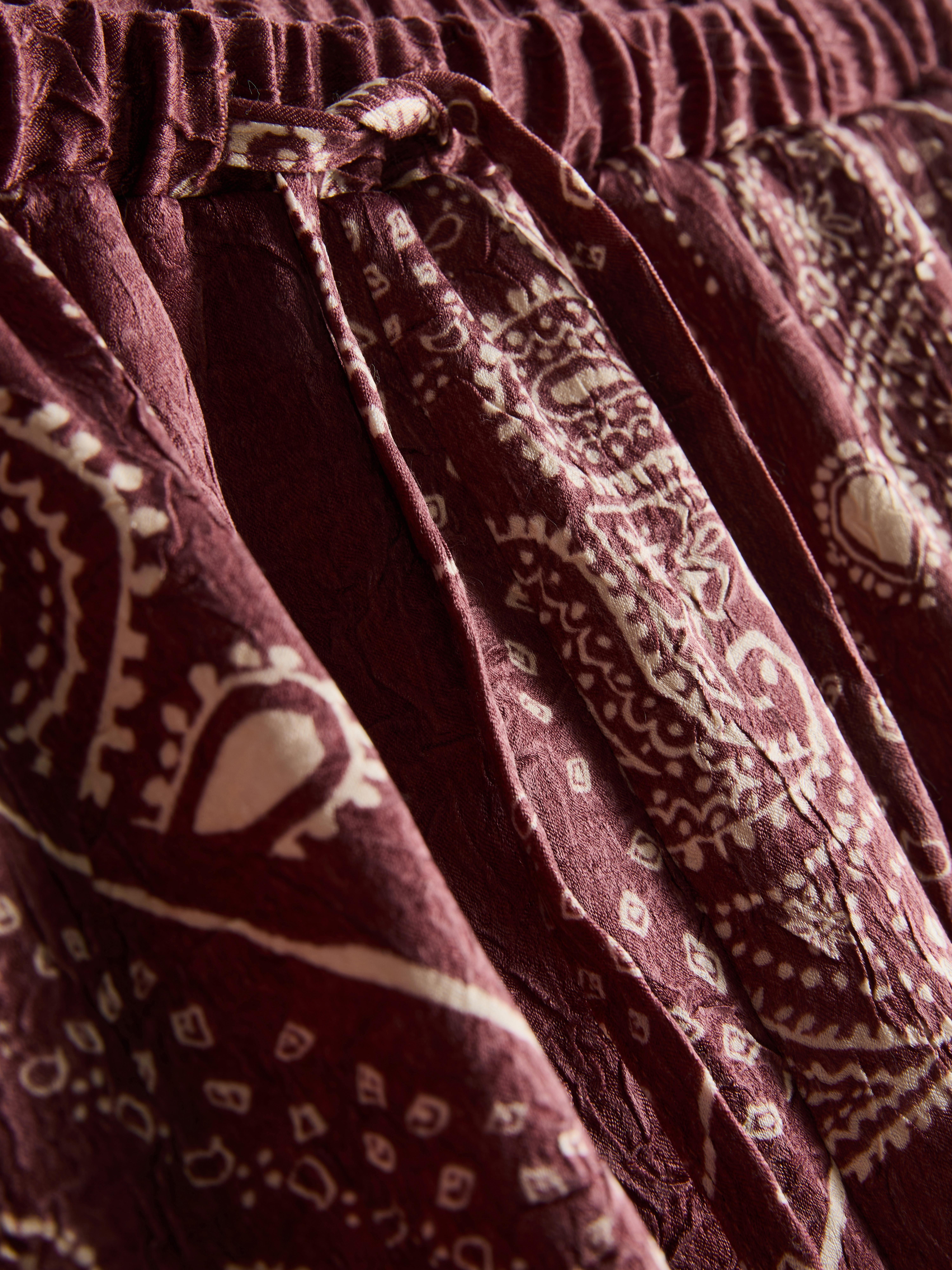 Paula Echevarría Paisley Satin Shorts