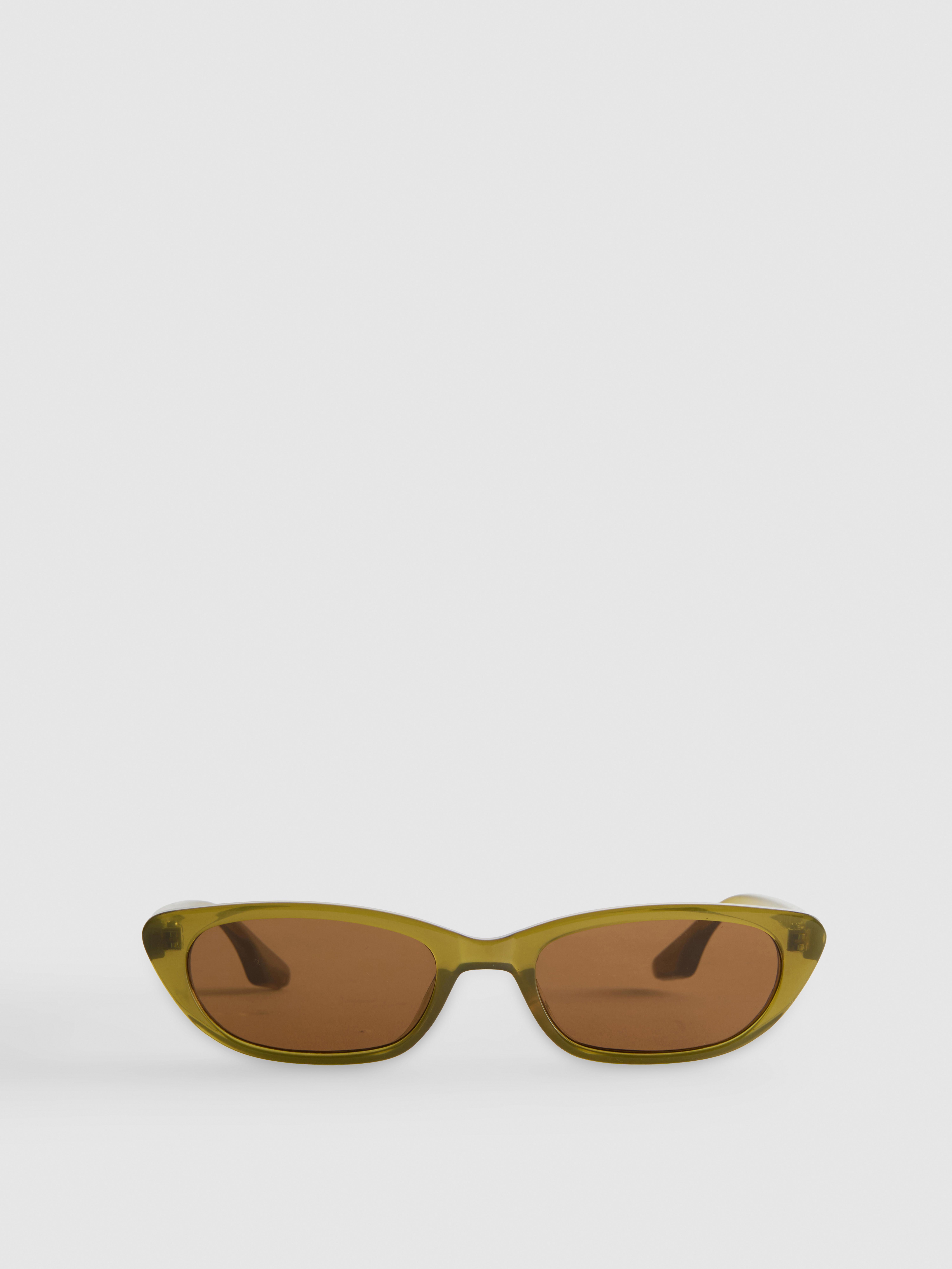 Ochelari de soare slim cat eye Verde