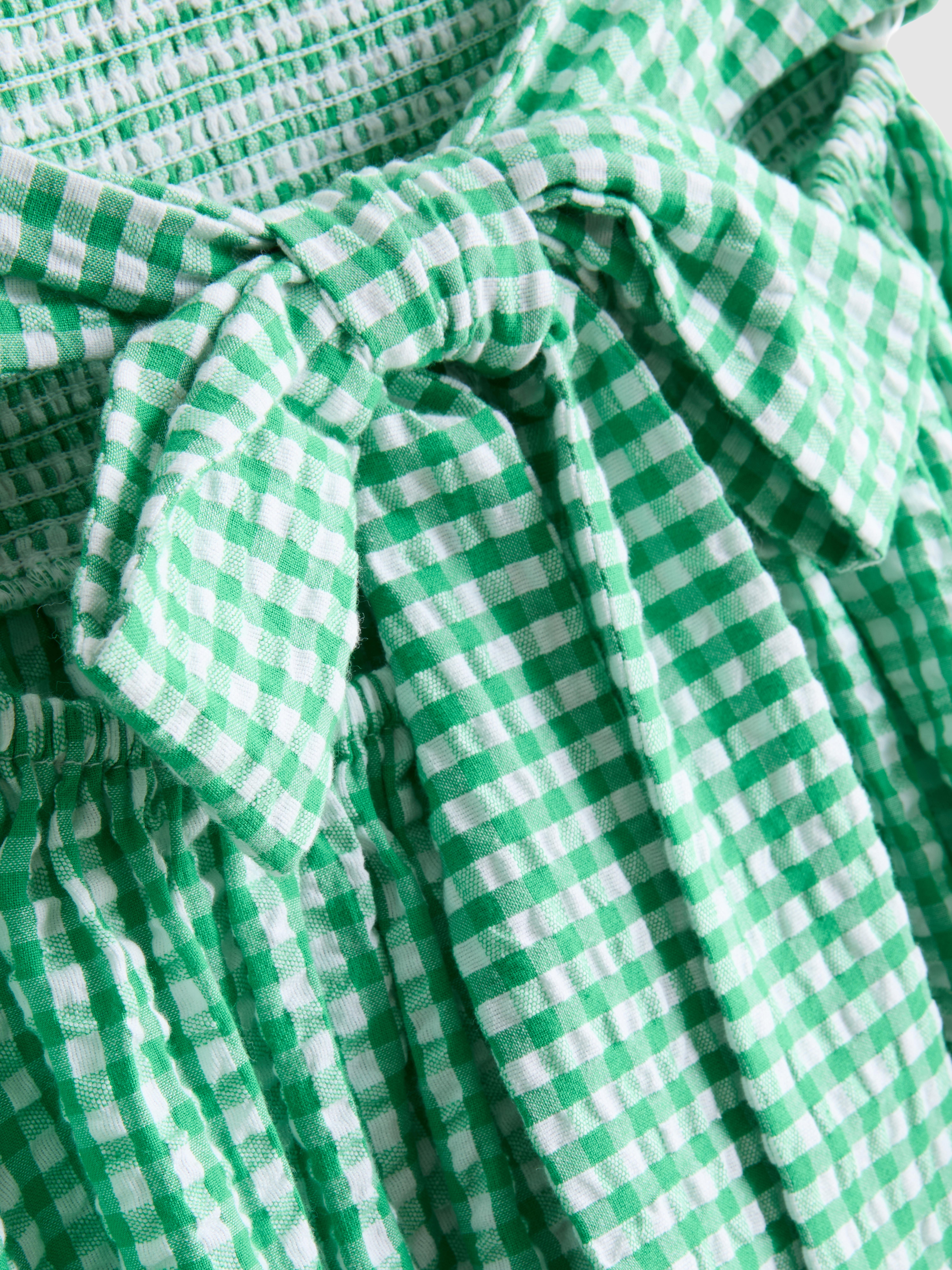 topshop green gingham dress Enza Costa Silk Full Length Skirt– Gallery Couture