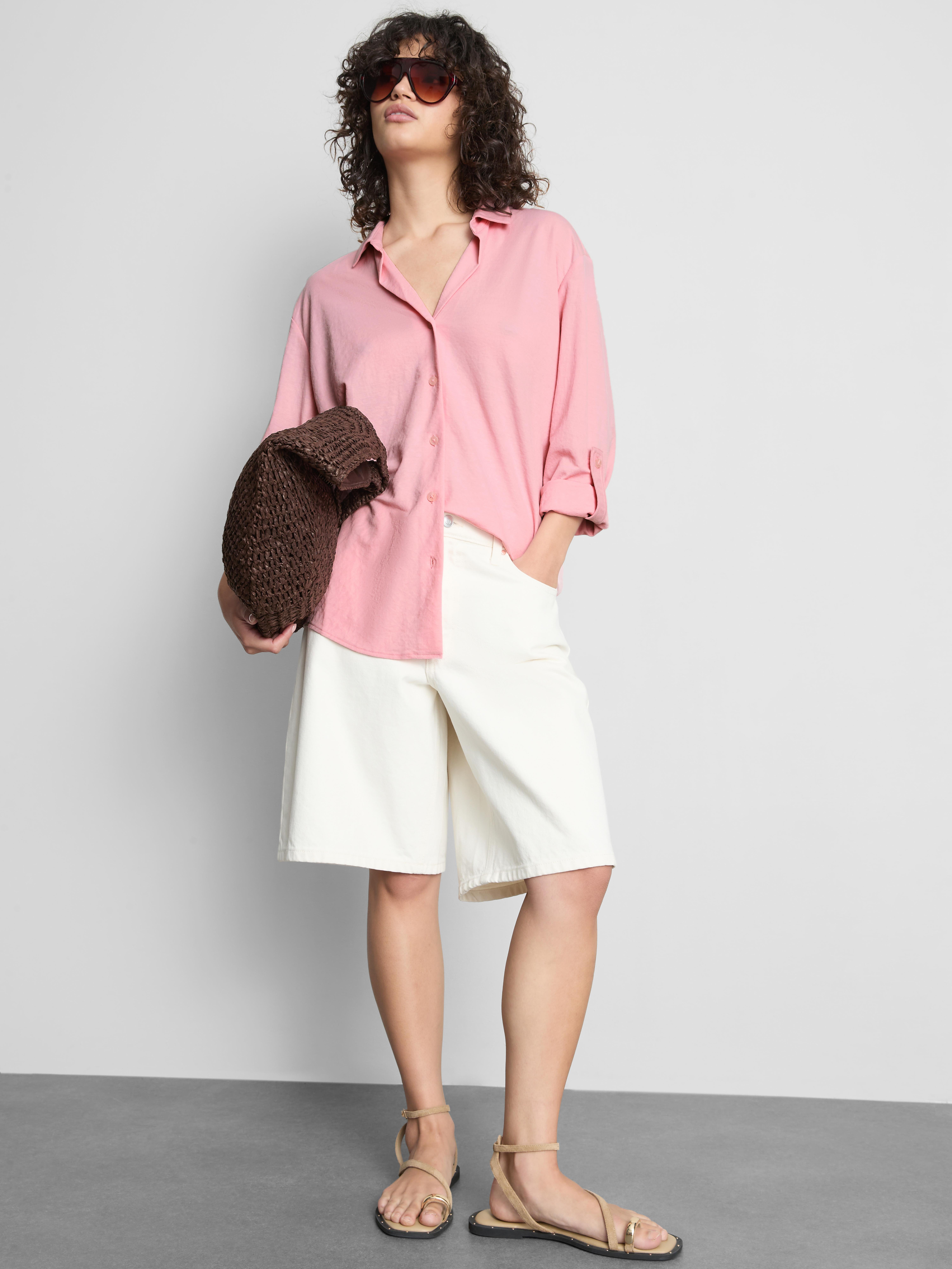 Relaxed Jersey Shirt Light Pink