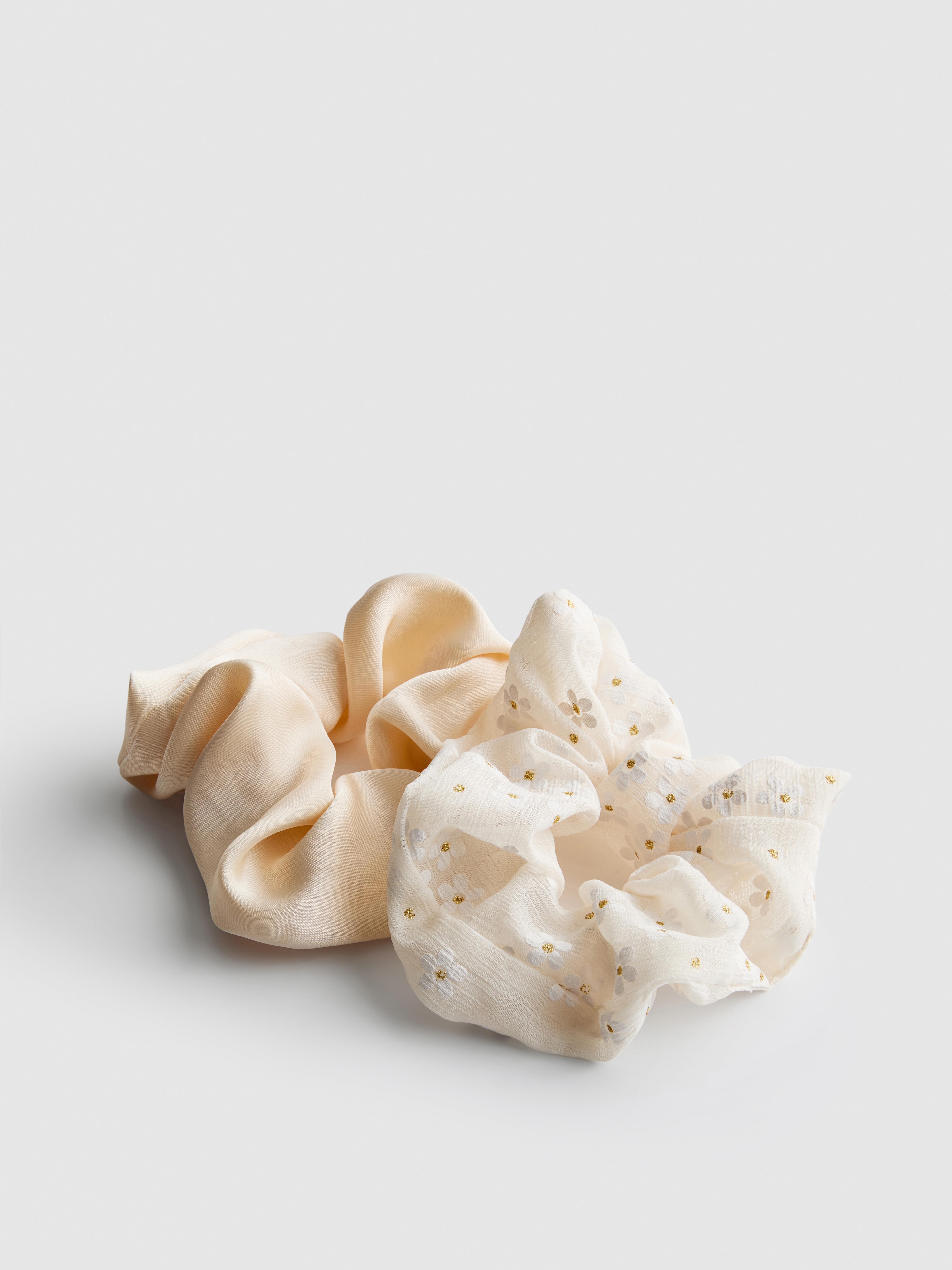 Confezione da 2 scrunchie con margherite