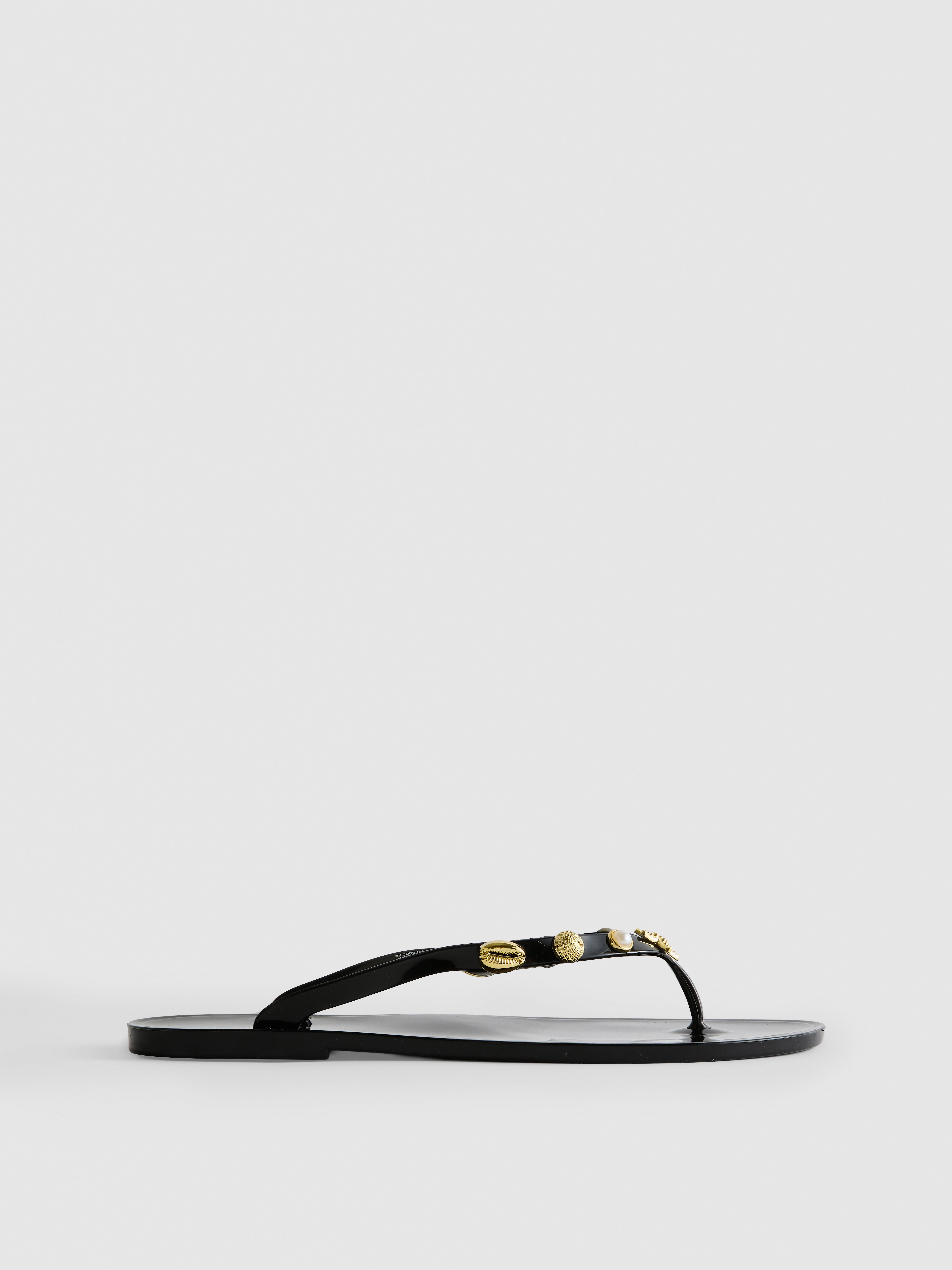 Embellished Toe Post Jelly Sandals