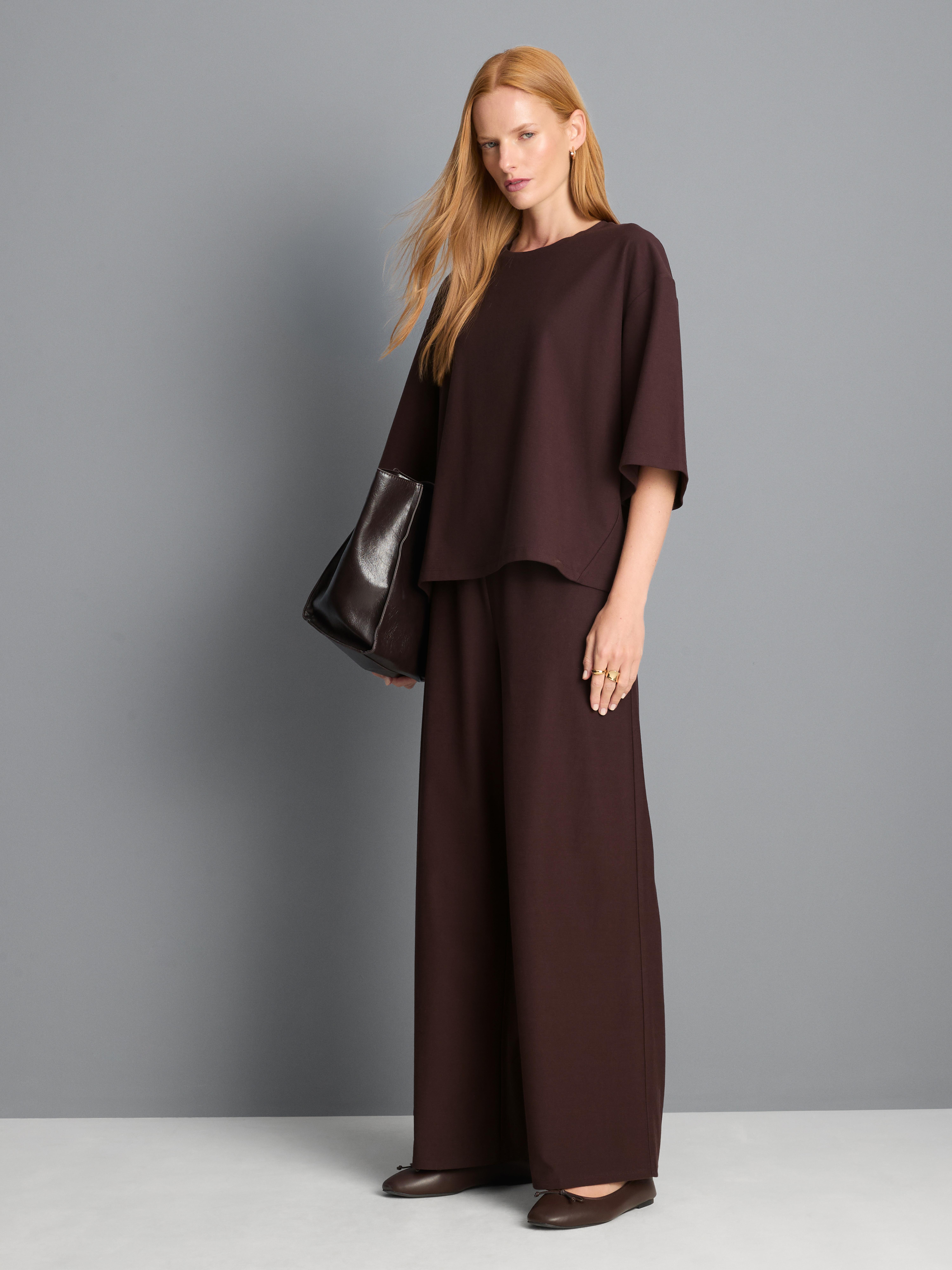 Cotton Blend Boxy Tee