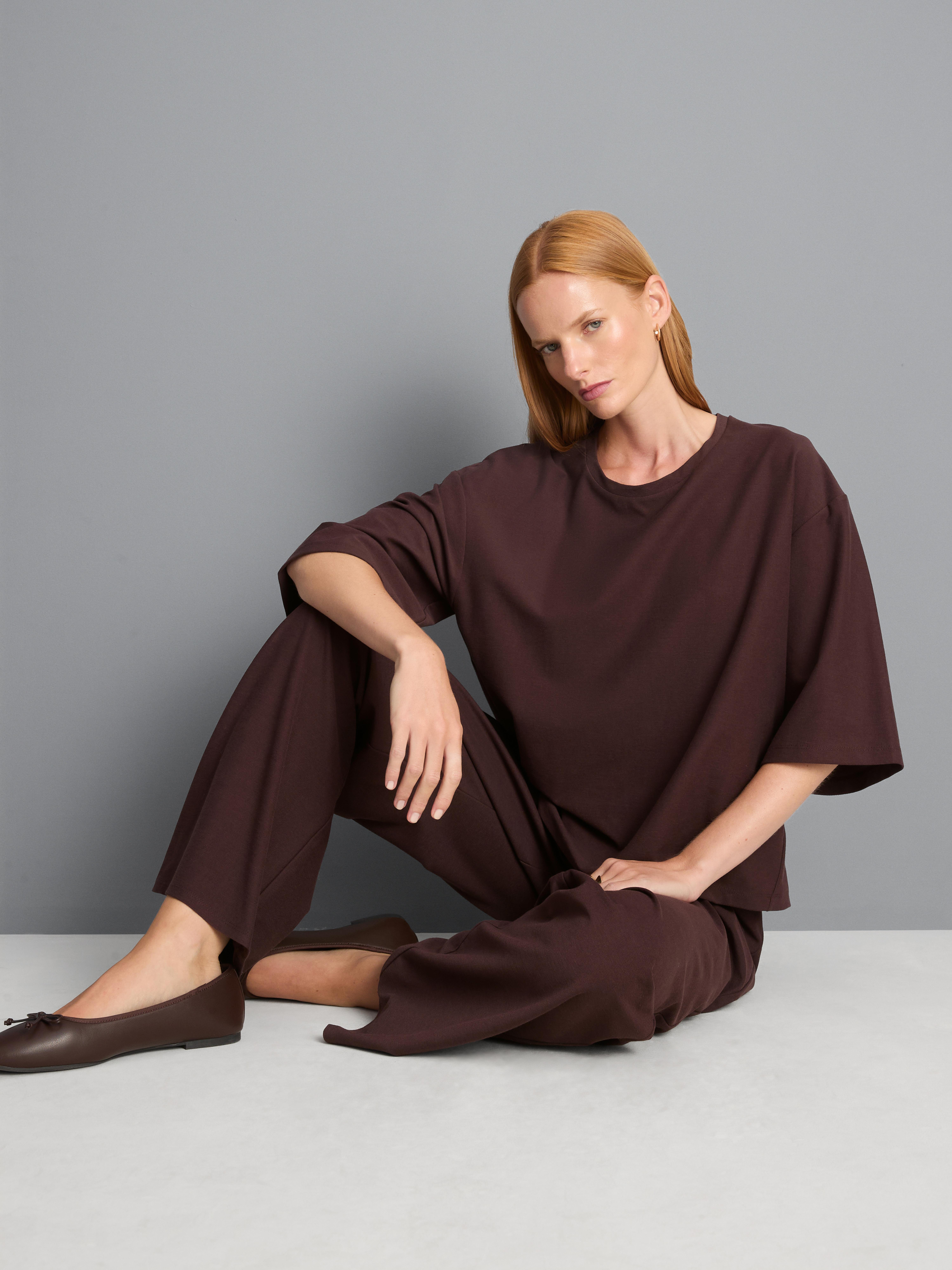 Cotton Blend Boxy Tee