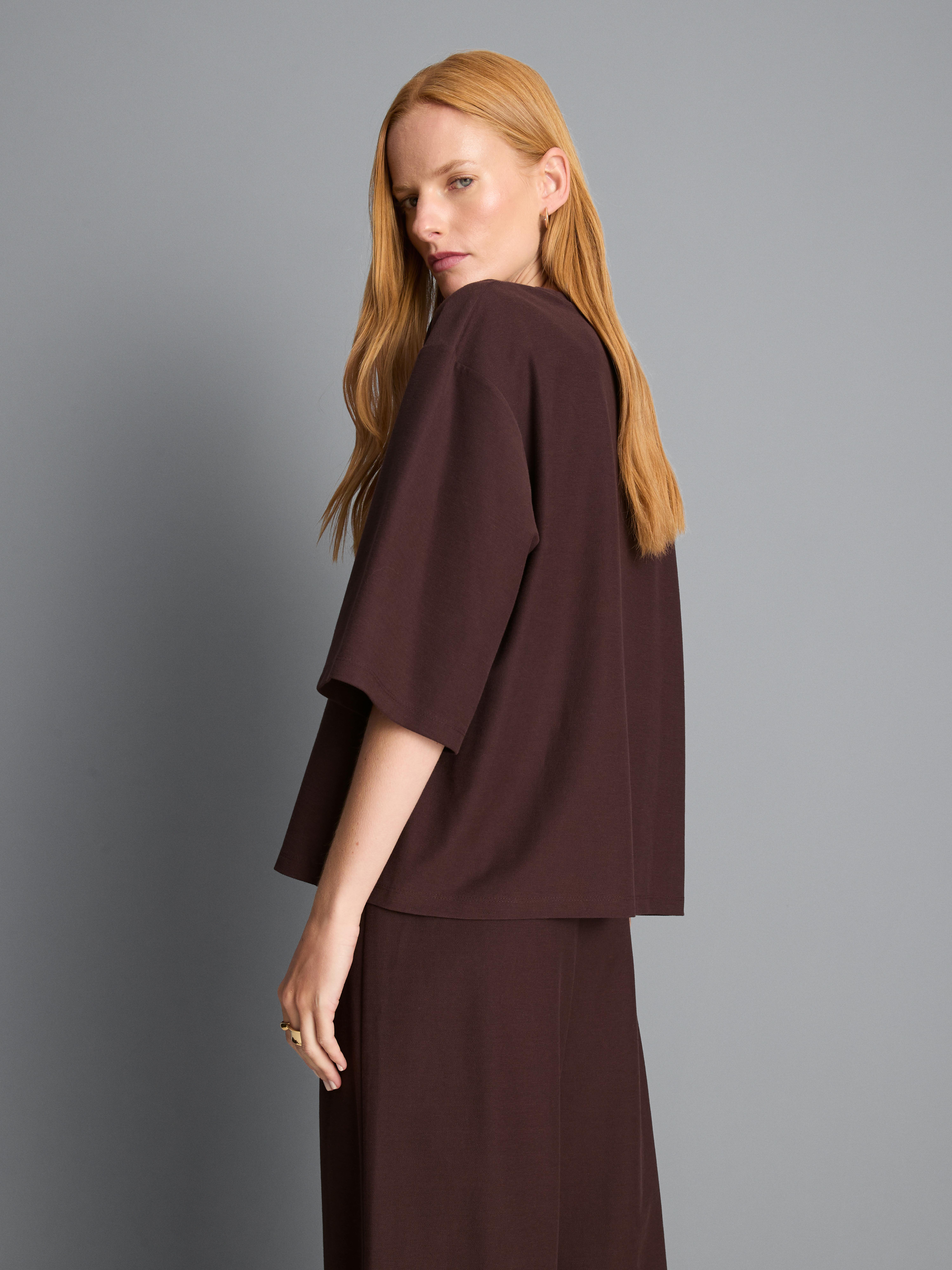 Cotton Blend Boxy Tee