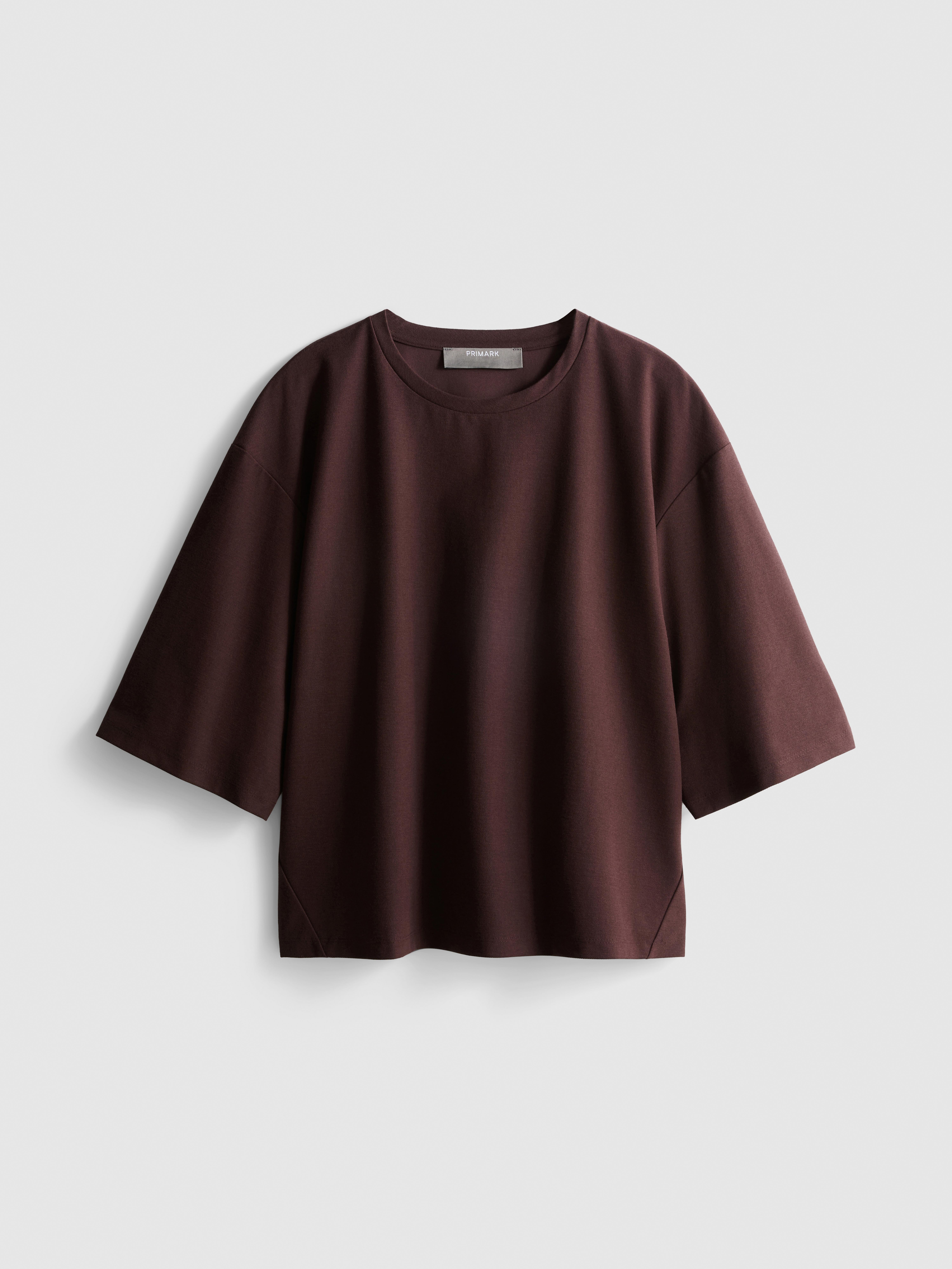 Cotton Blend Boxy Tee