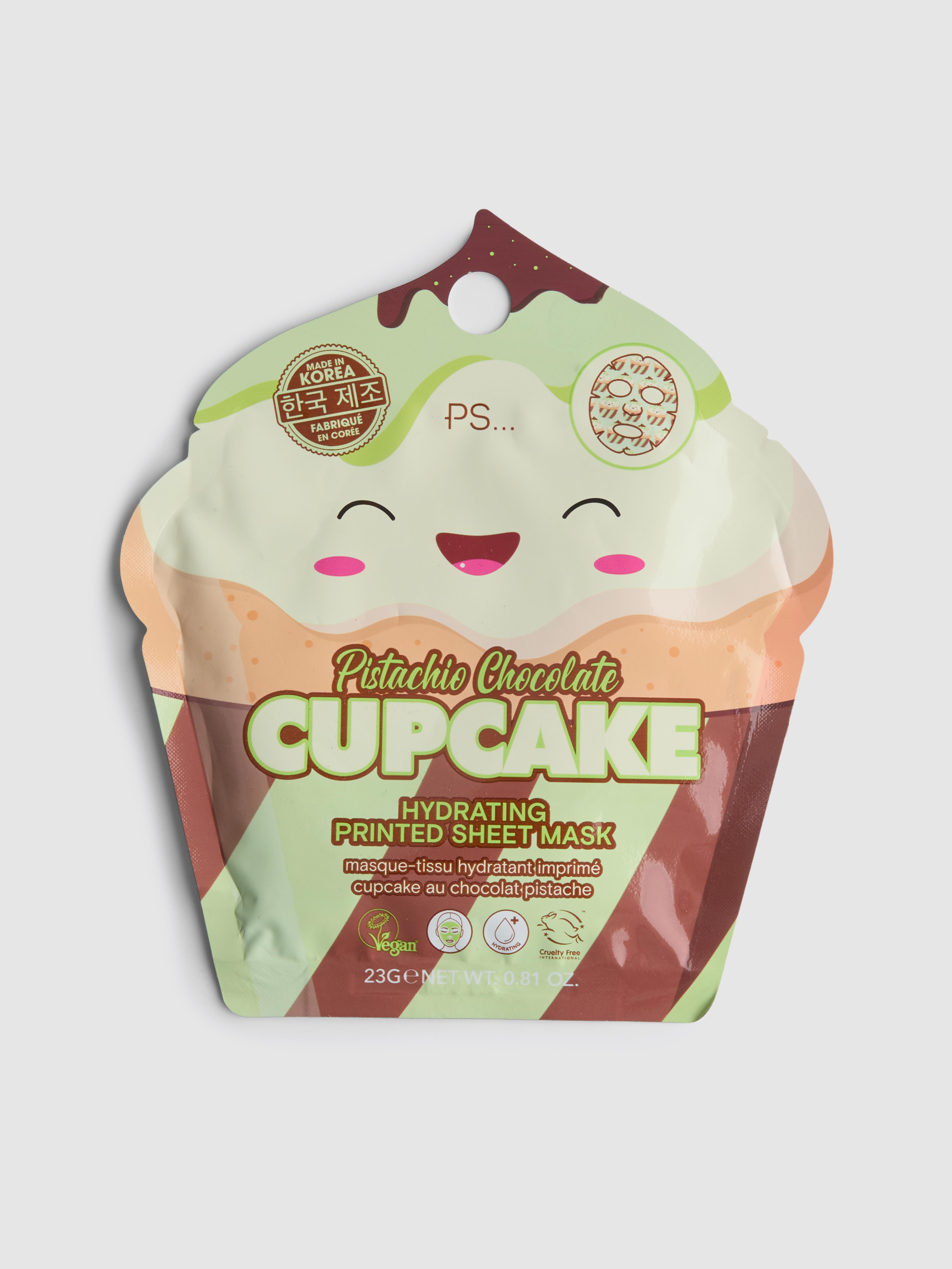 Maschera stampata al pistacchio e cioccolato PS...