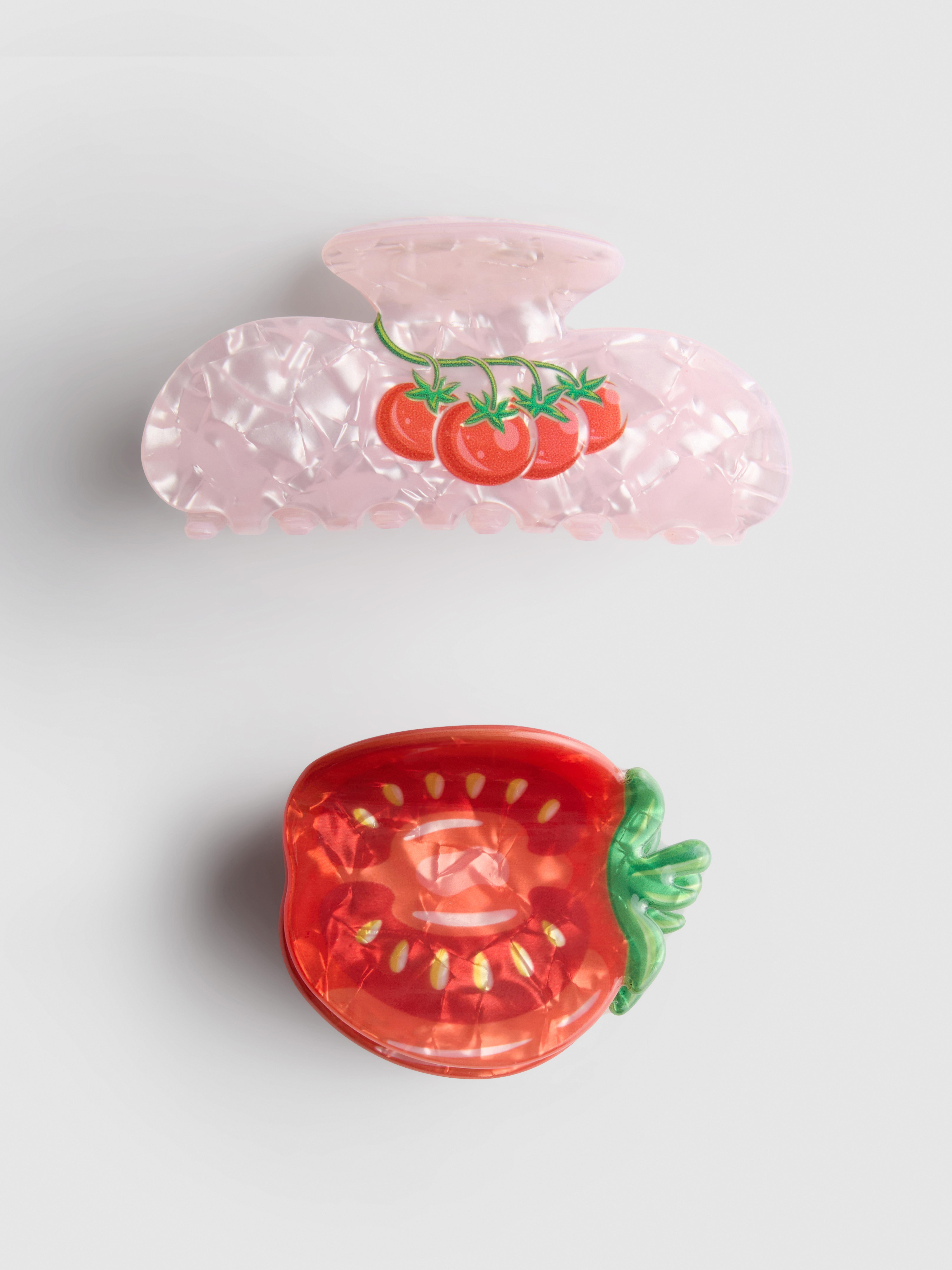 Haarspangen mit Tomaten-Design, 2er-Pack