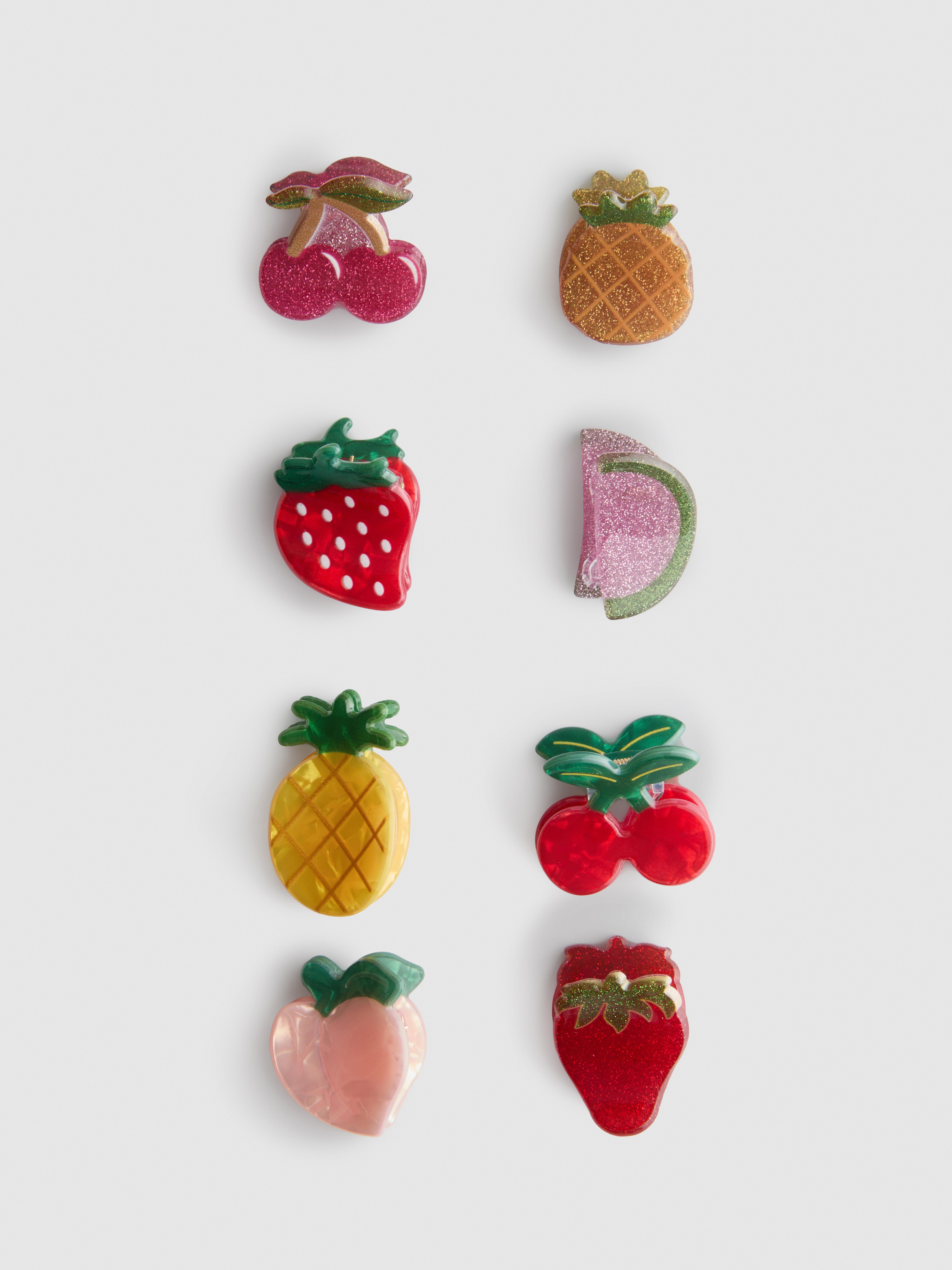 8pk Fruit Hair Clips