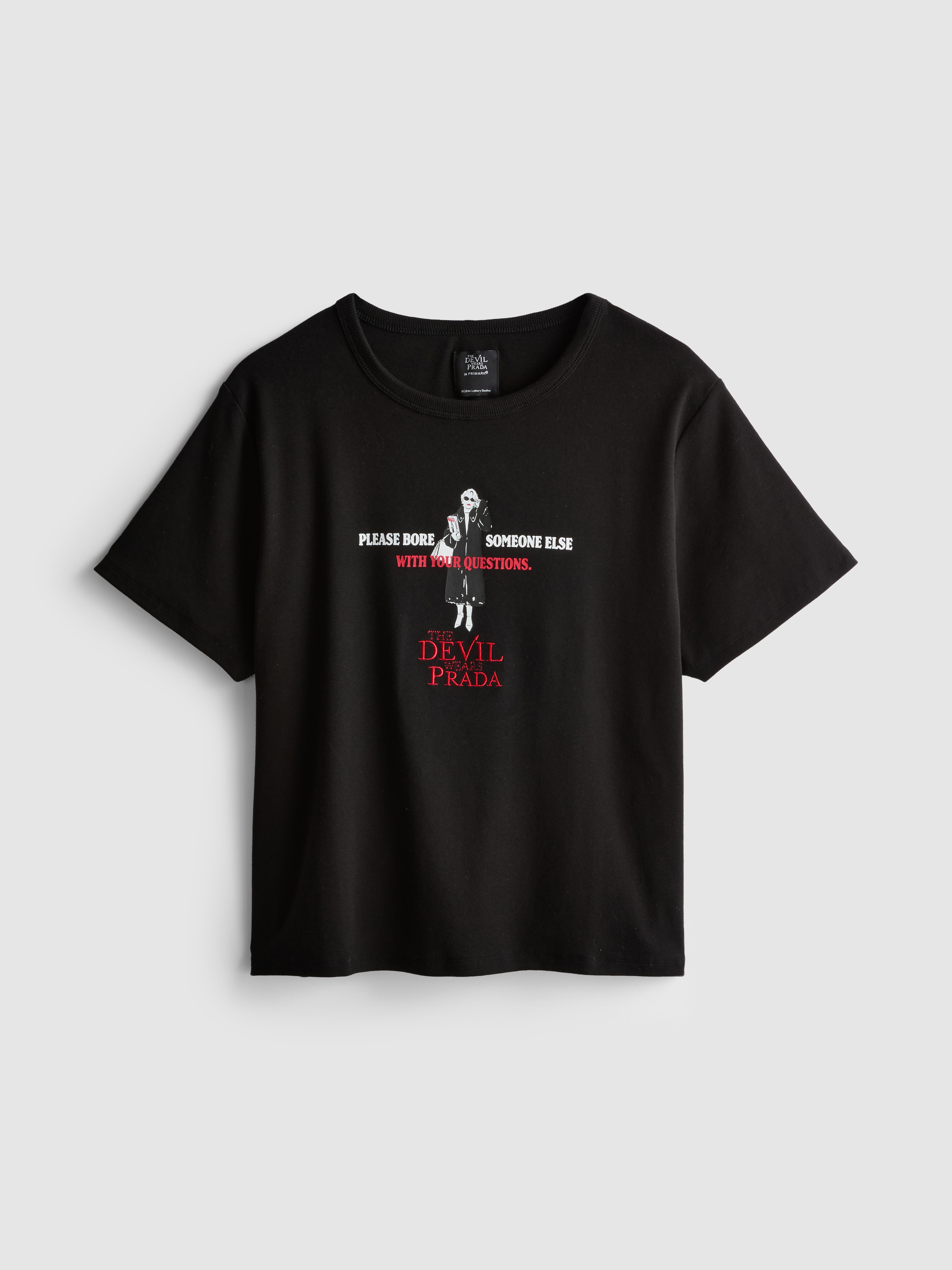 Camiseta corta de El diablo viste de Prada