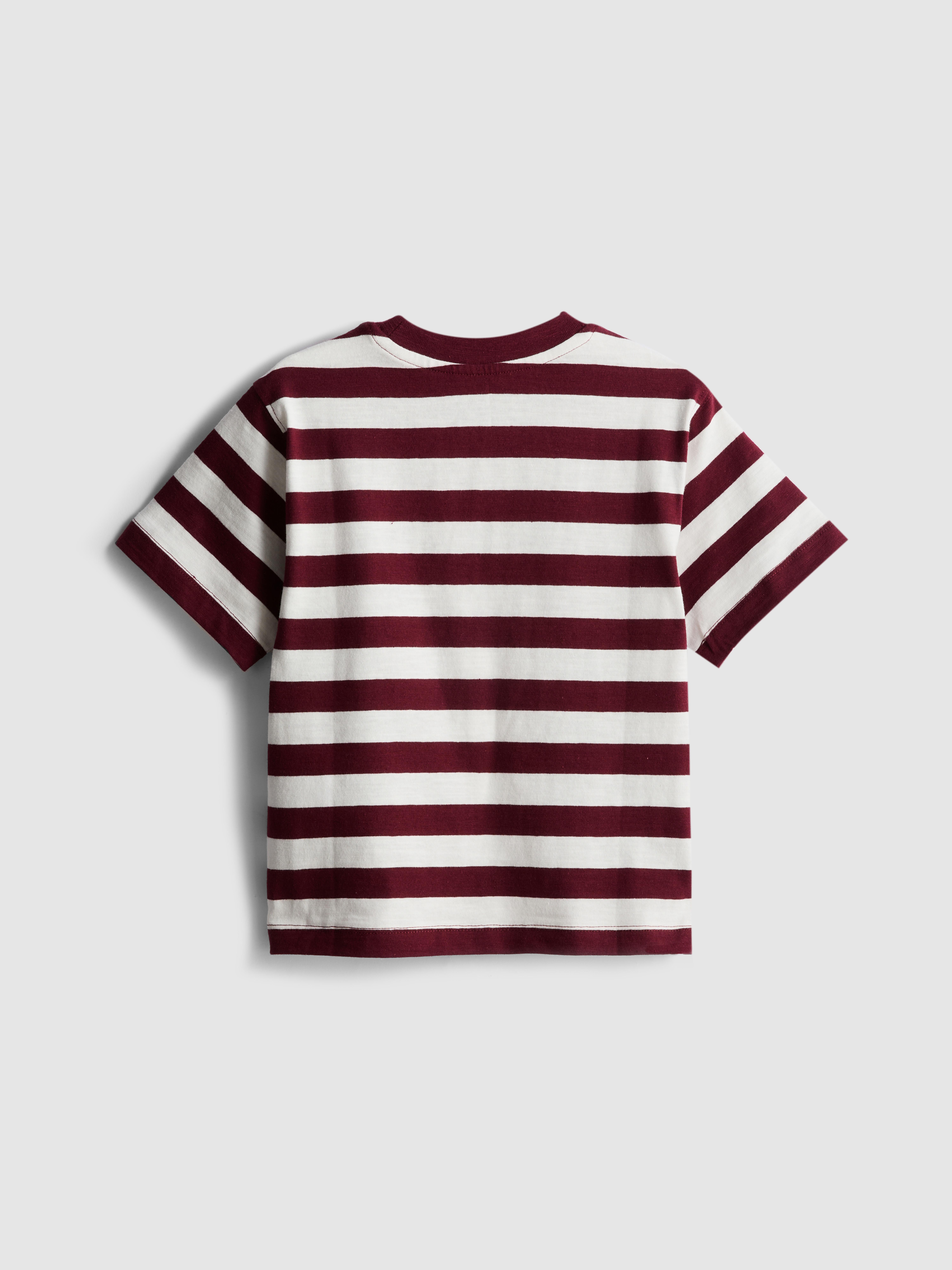 1-9 anos | T-shirt riscas puro algodão
