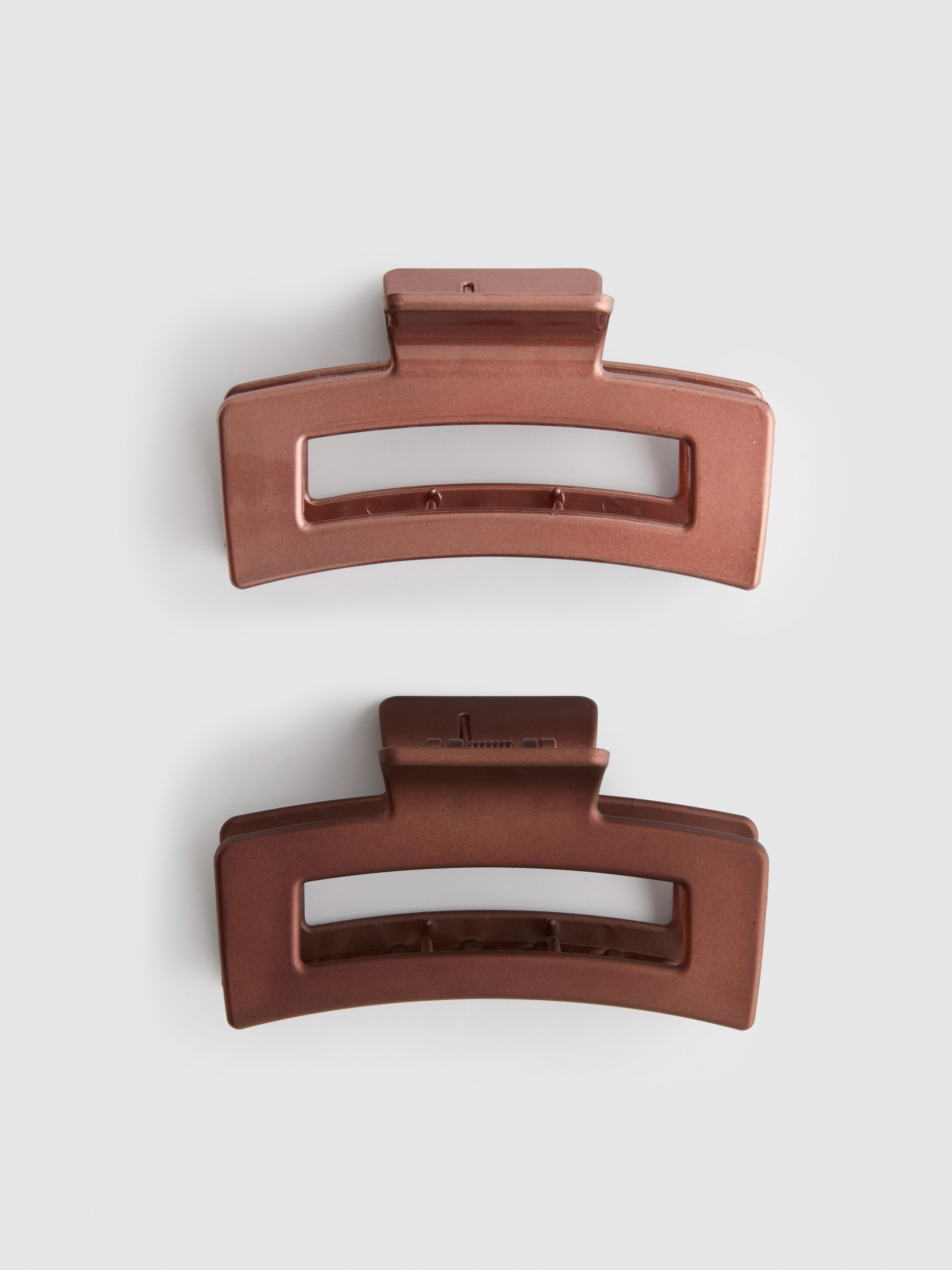 2 clame de păr dreptunghiulare