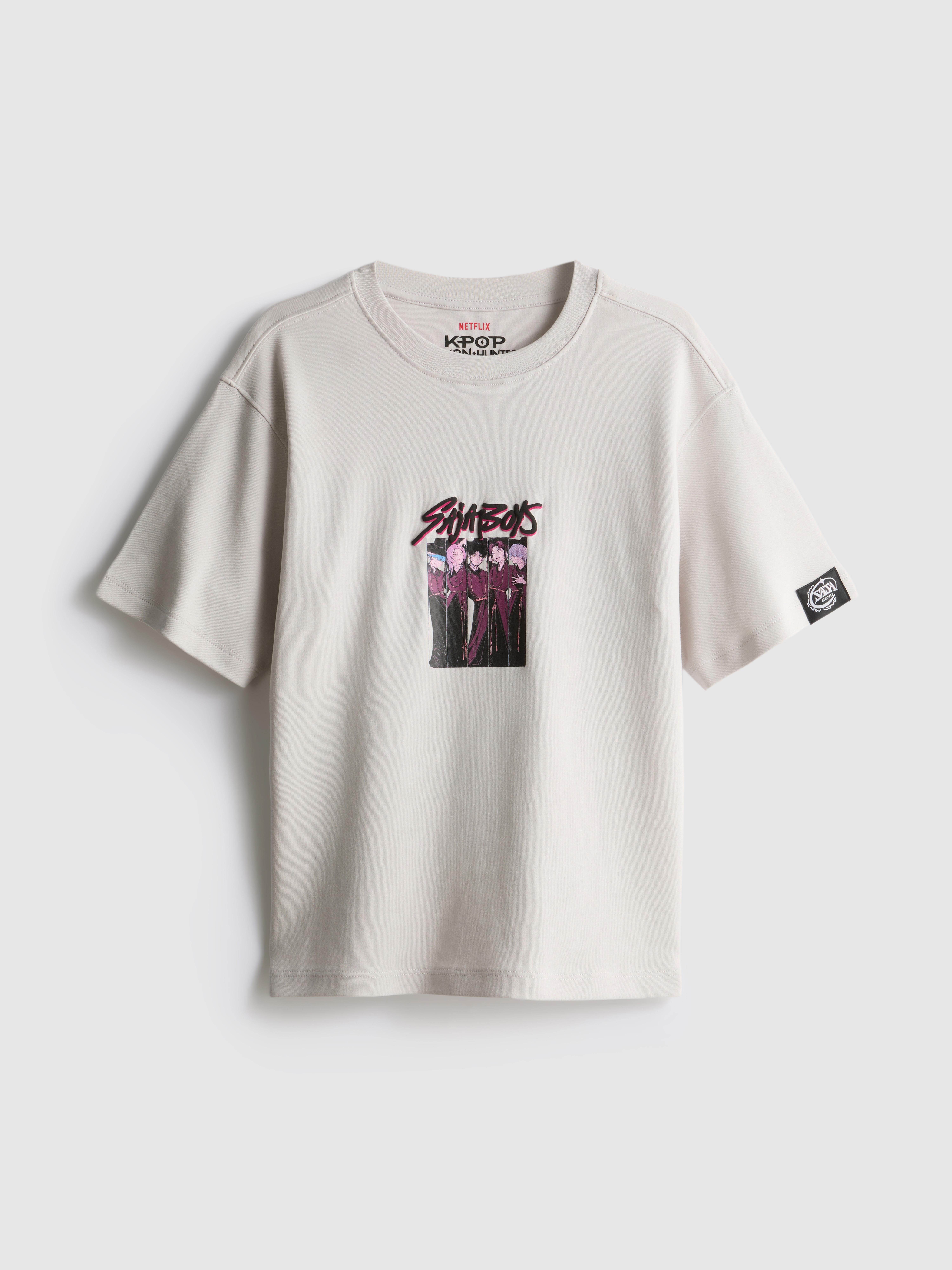 6-15 anos | T-shirt Guerreiras do K-Pop Saja Boys