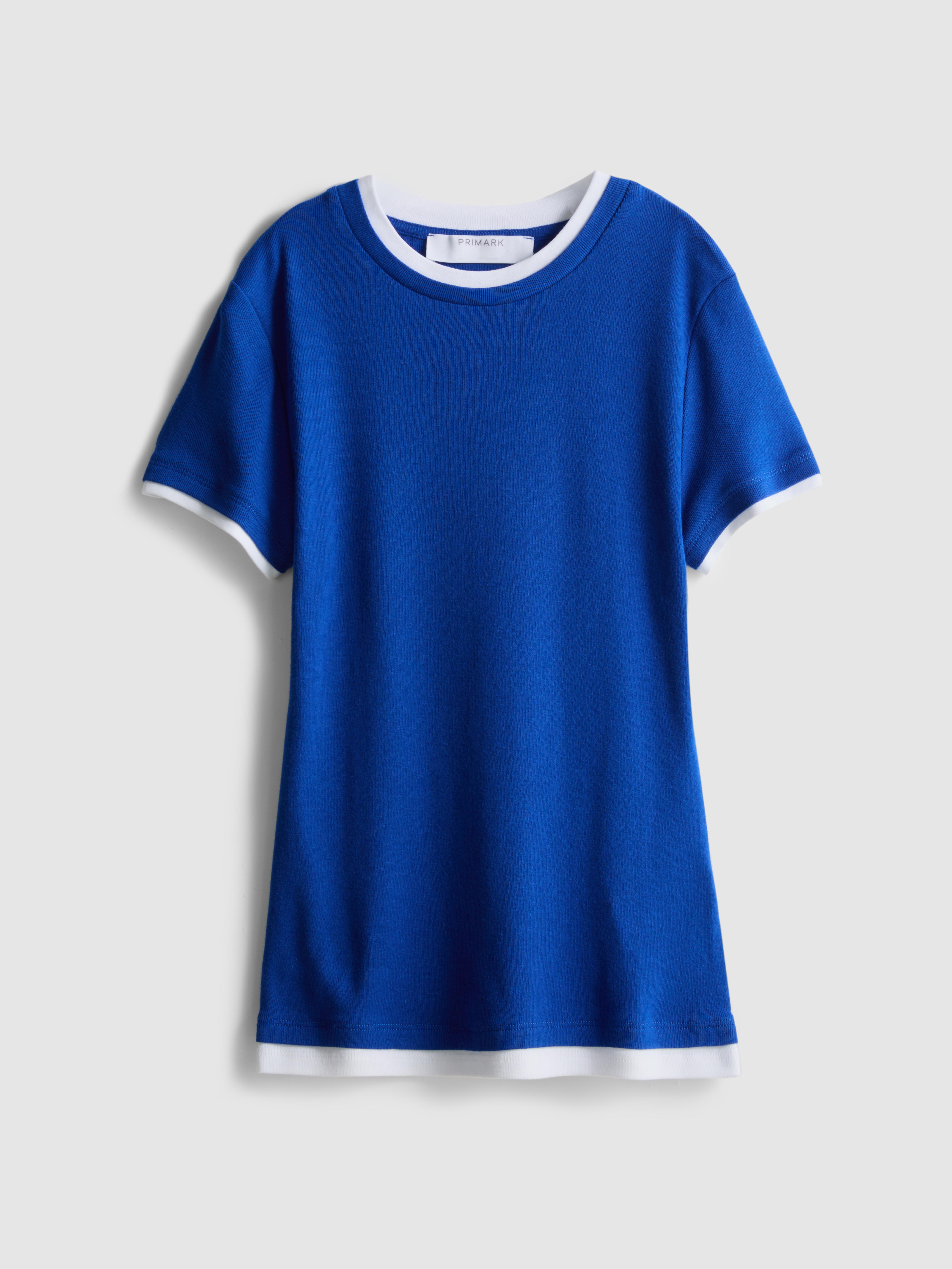 T-shirt gola redonda camada dupla