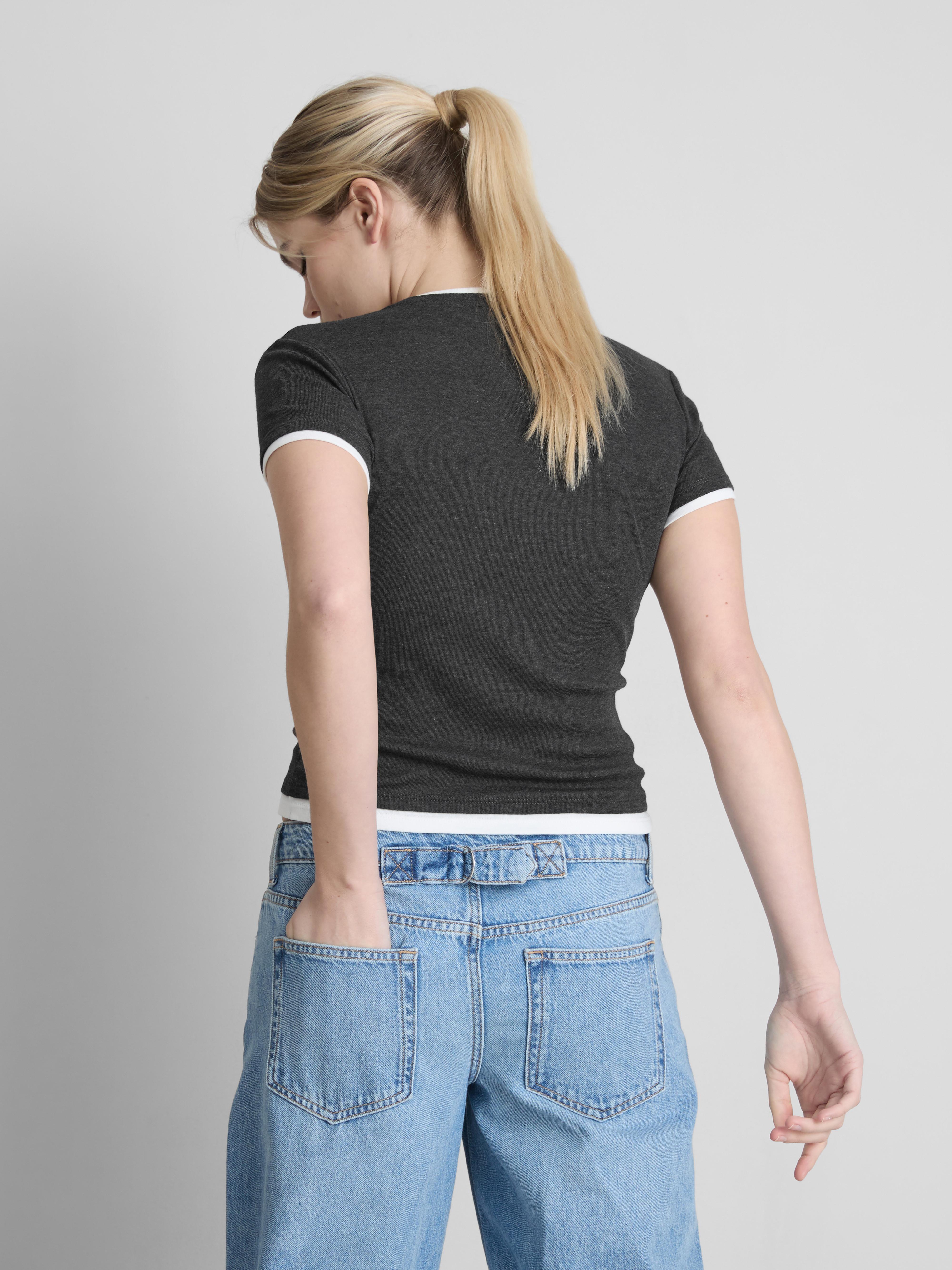 Double Layered Crew Neck Tee