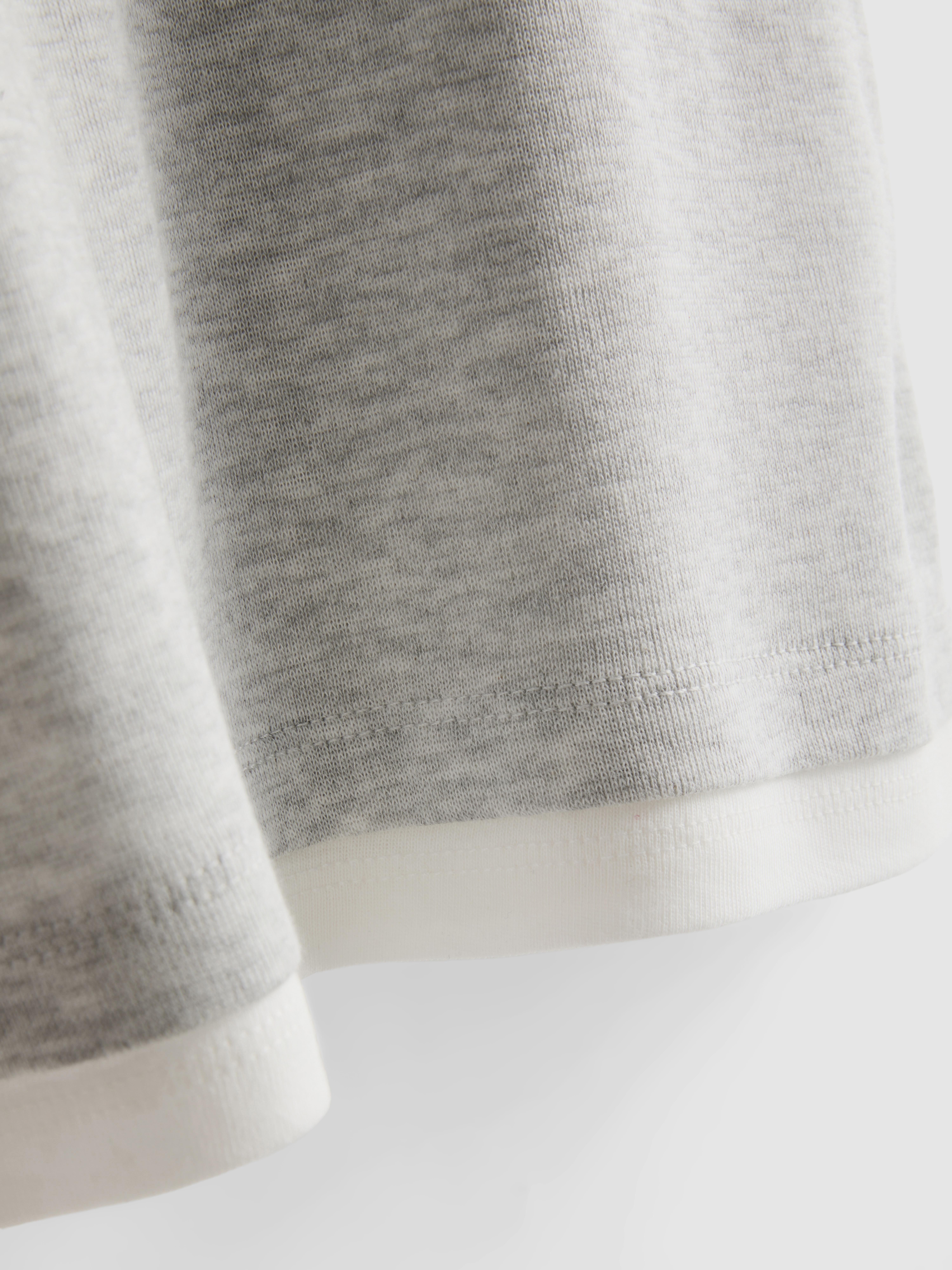 Dubbellaags T-shirt met ronde hals