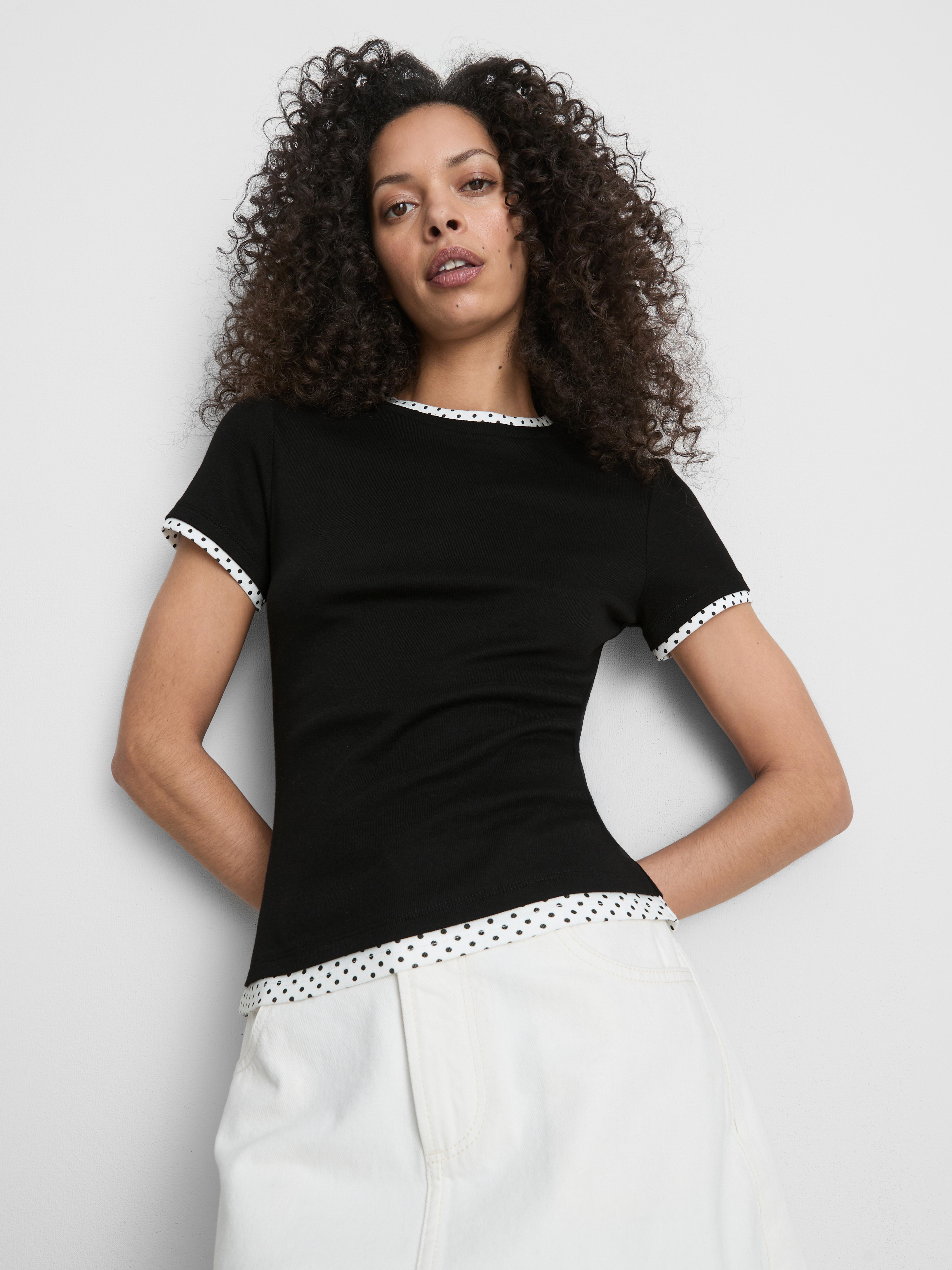 Double Layered Crew Neck Tee