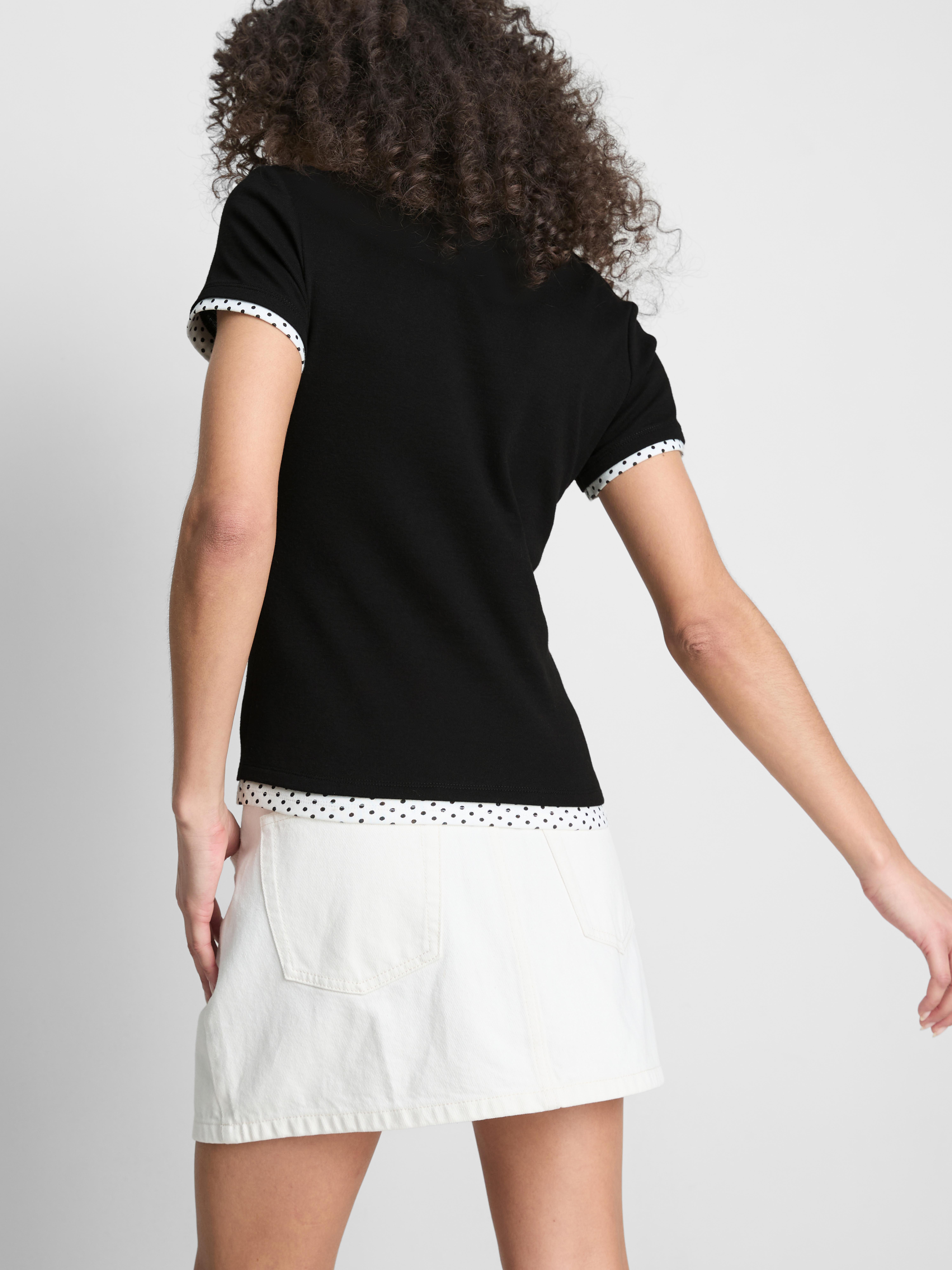 Double Layered Crew Neck Tee