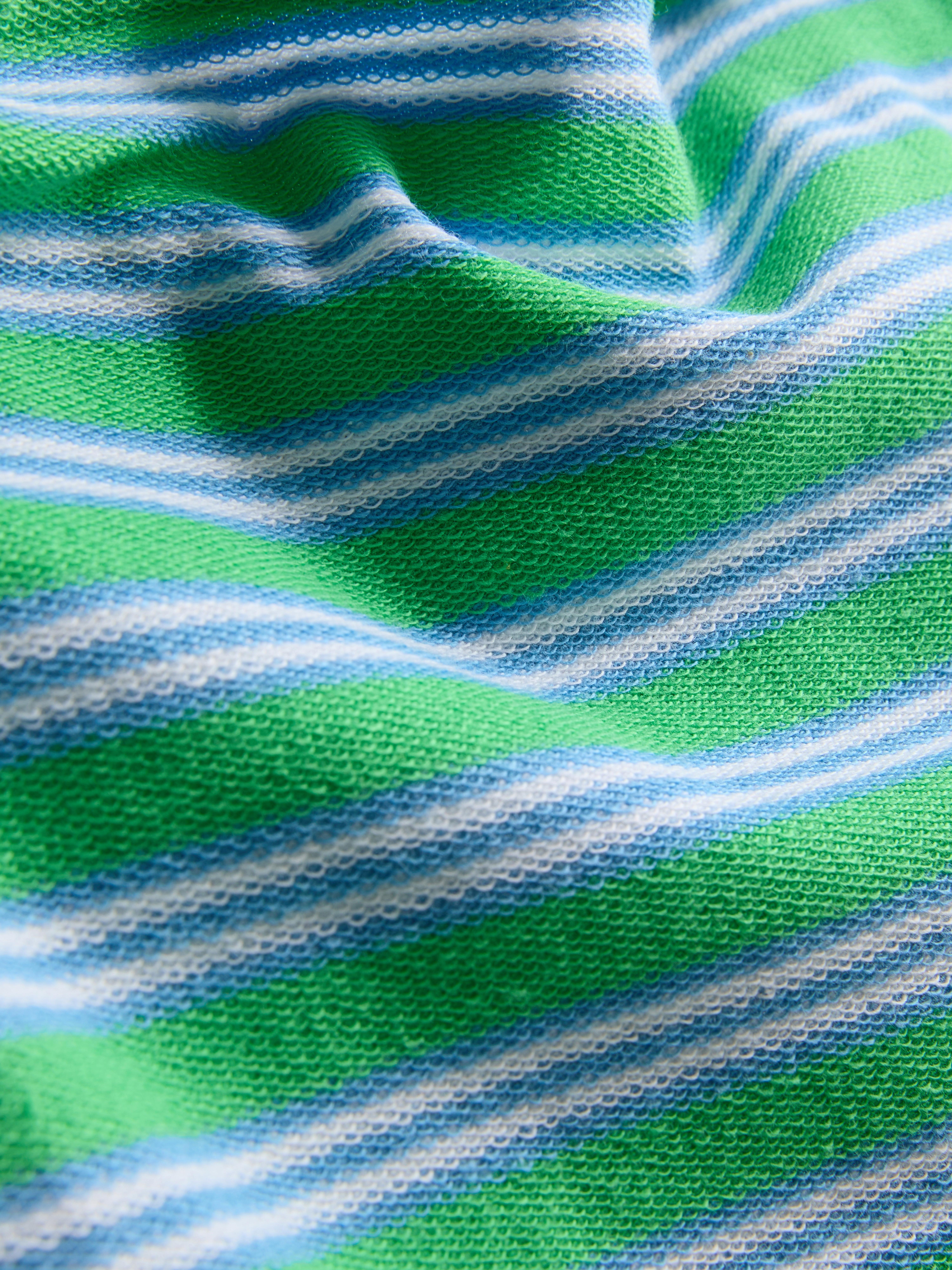 Cotton-Rich Cropped Striped Bandeau Top