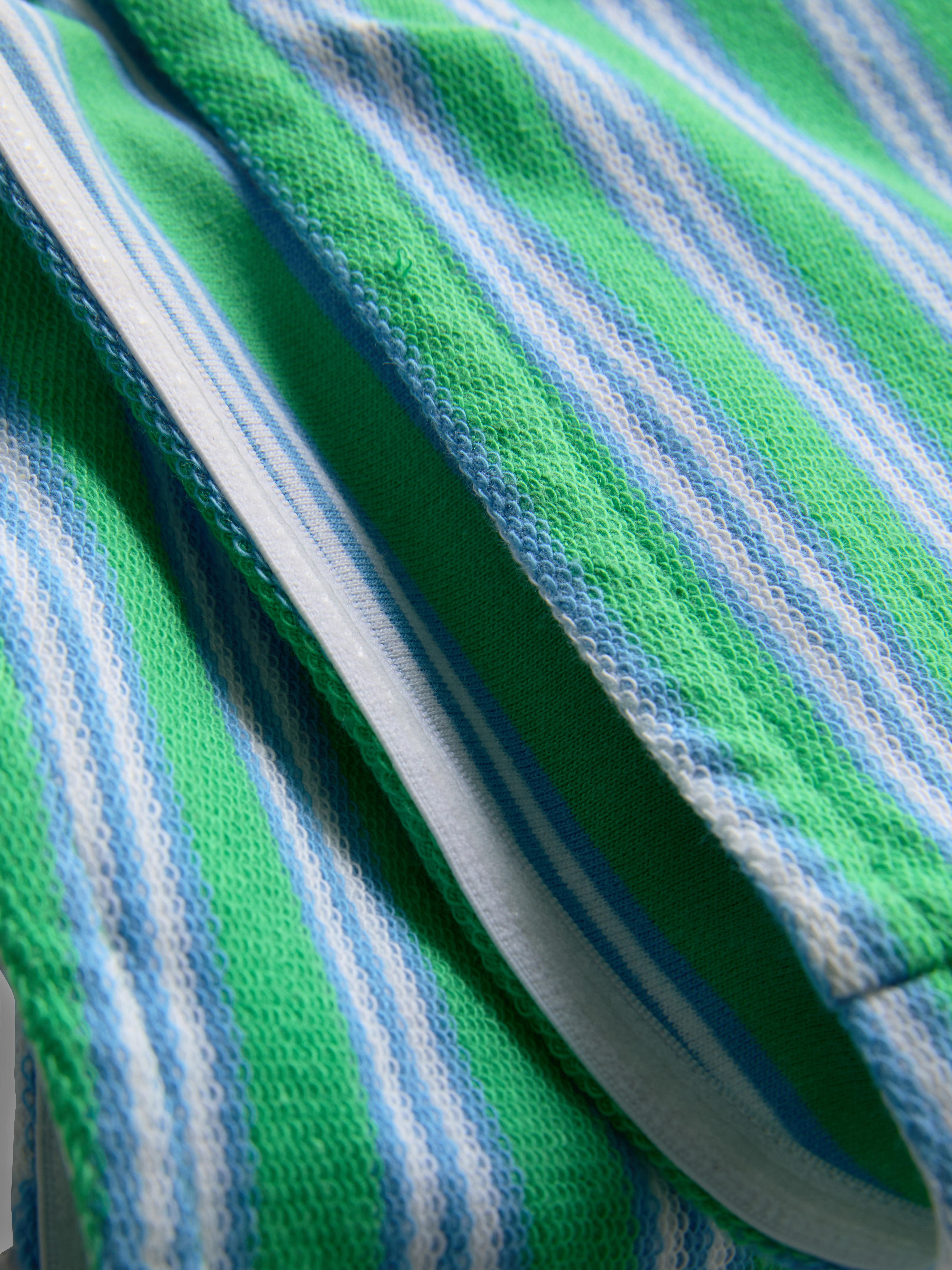 Cotton-Rich Cropped Striped Bandeau Top