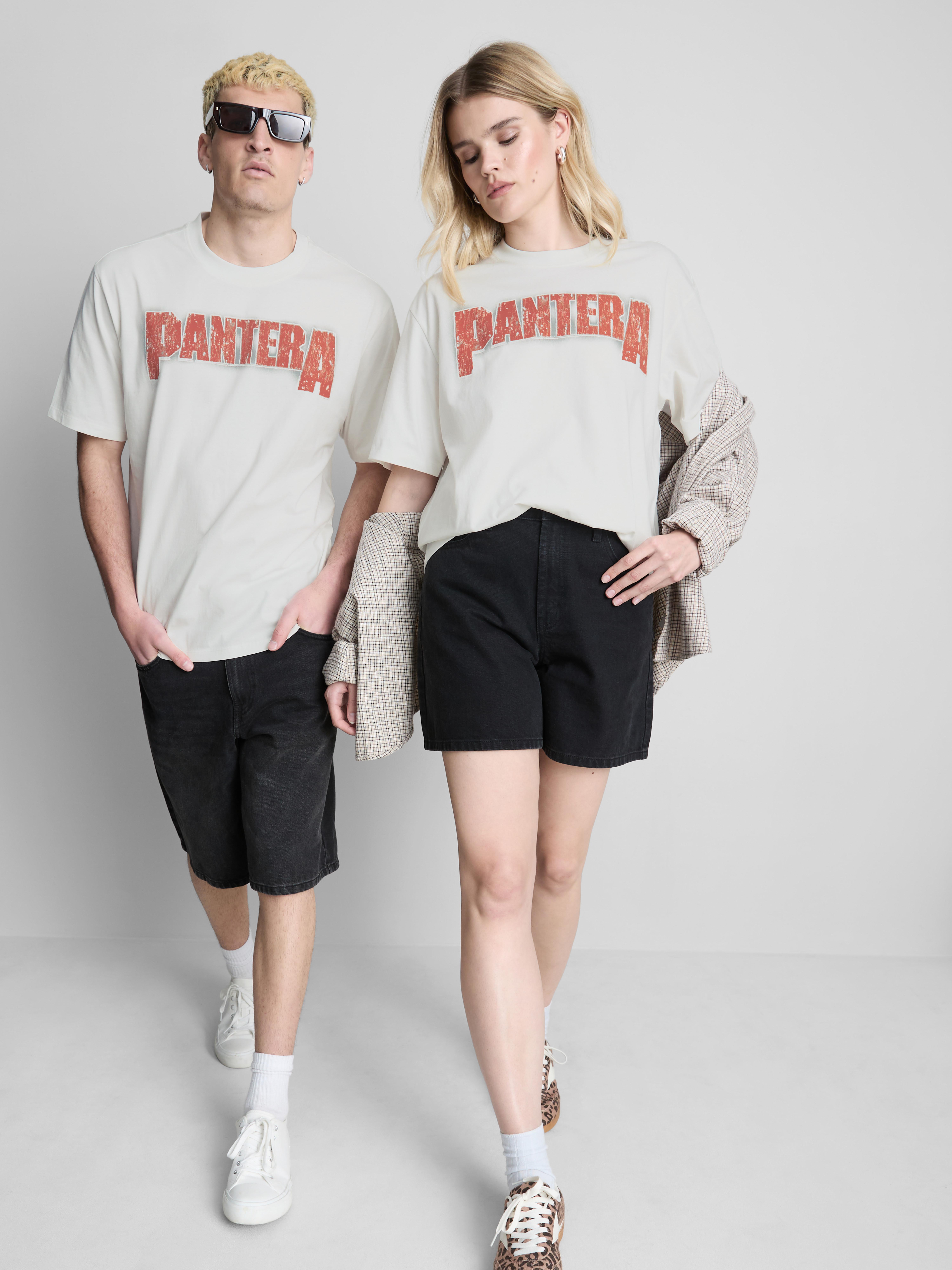 T-shirt met print Pantera