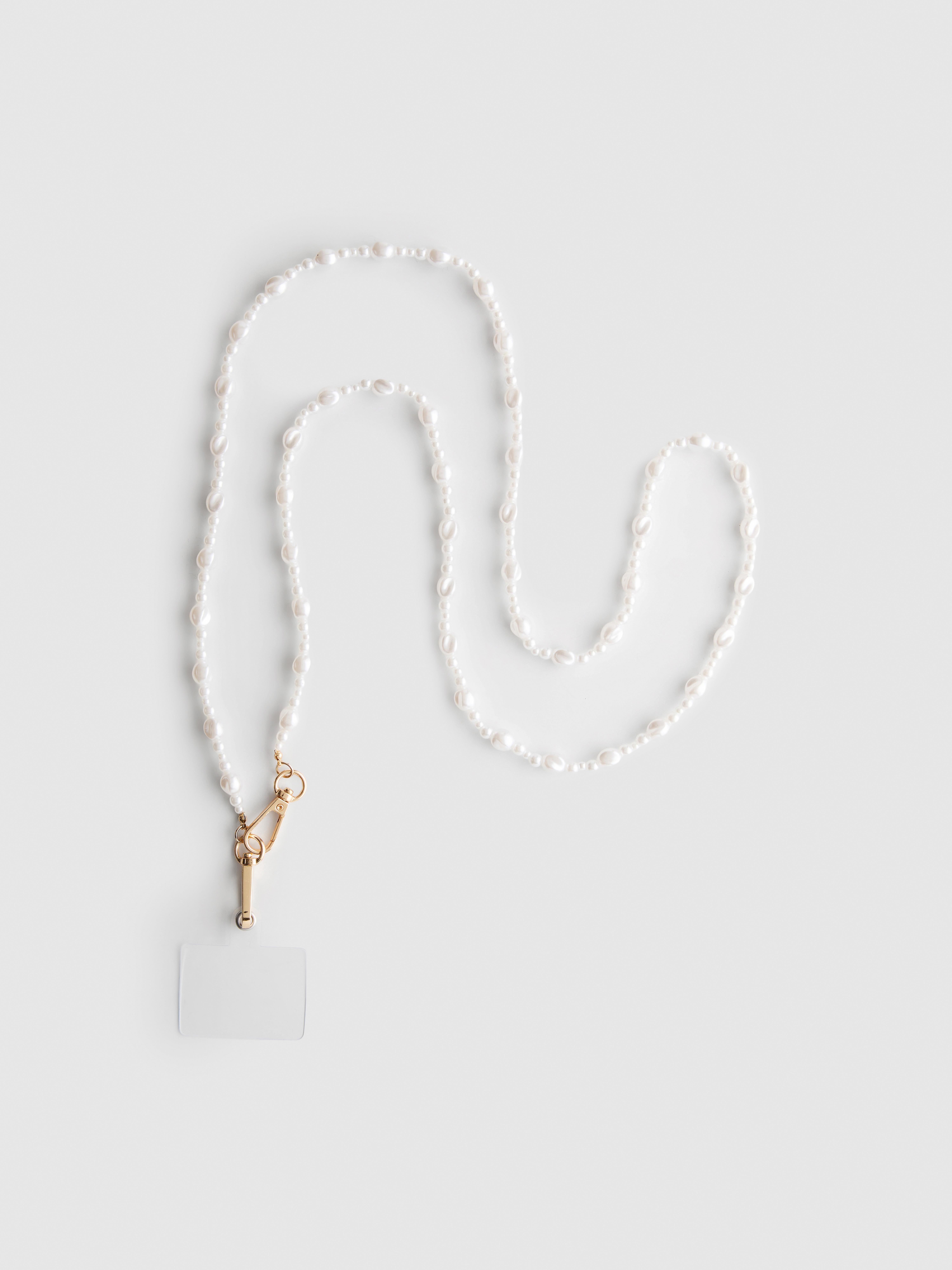Faux Pearl Phone Lanyard