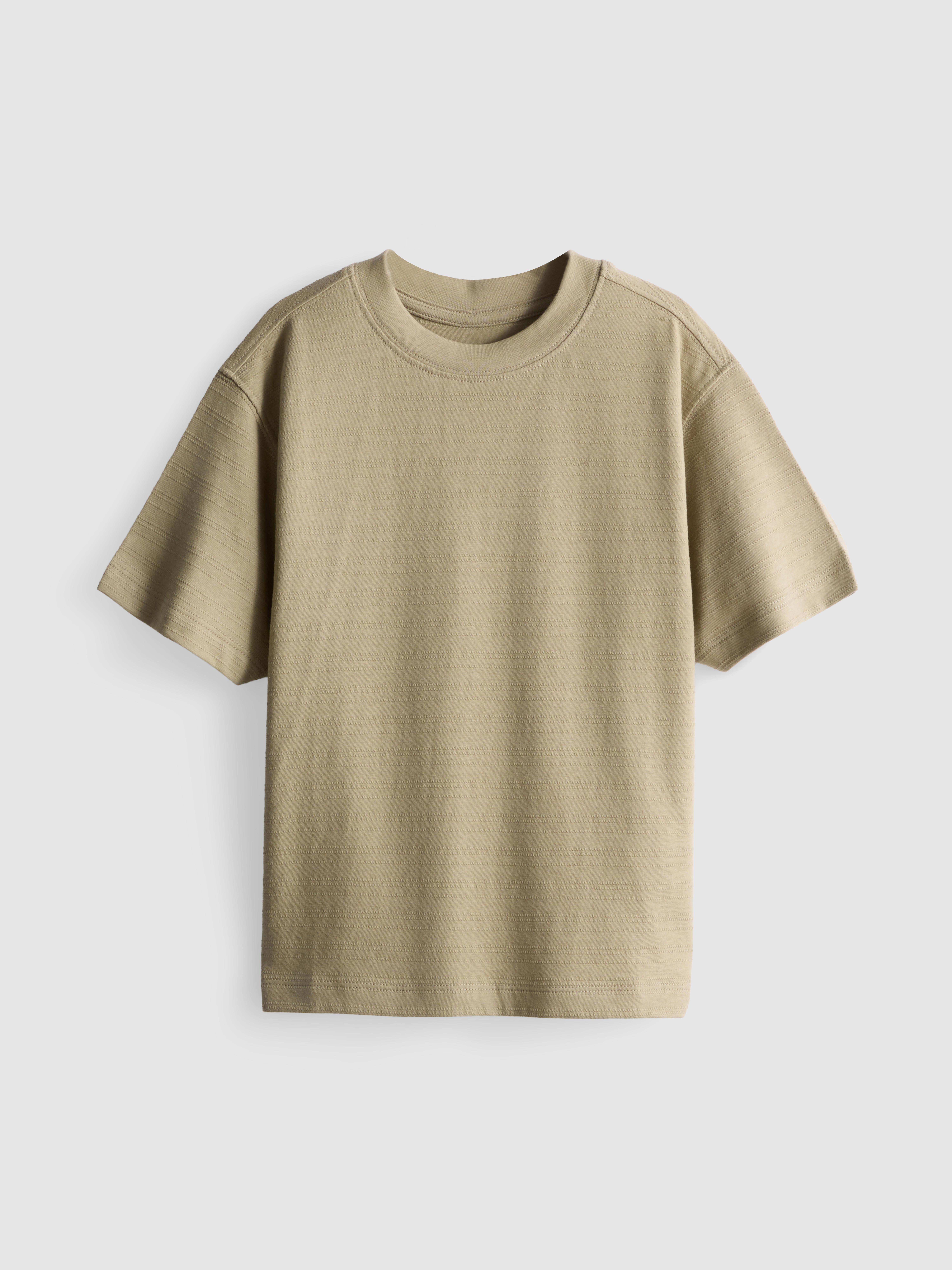 1 - 9 ani | Tricou din bumbac pur, cu dungi texturate