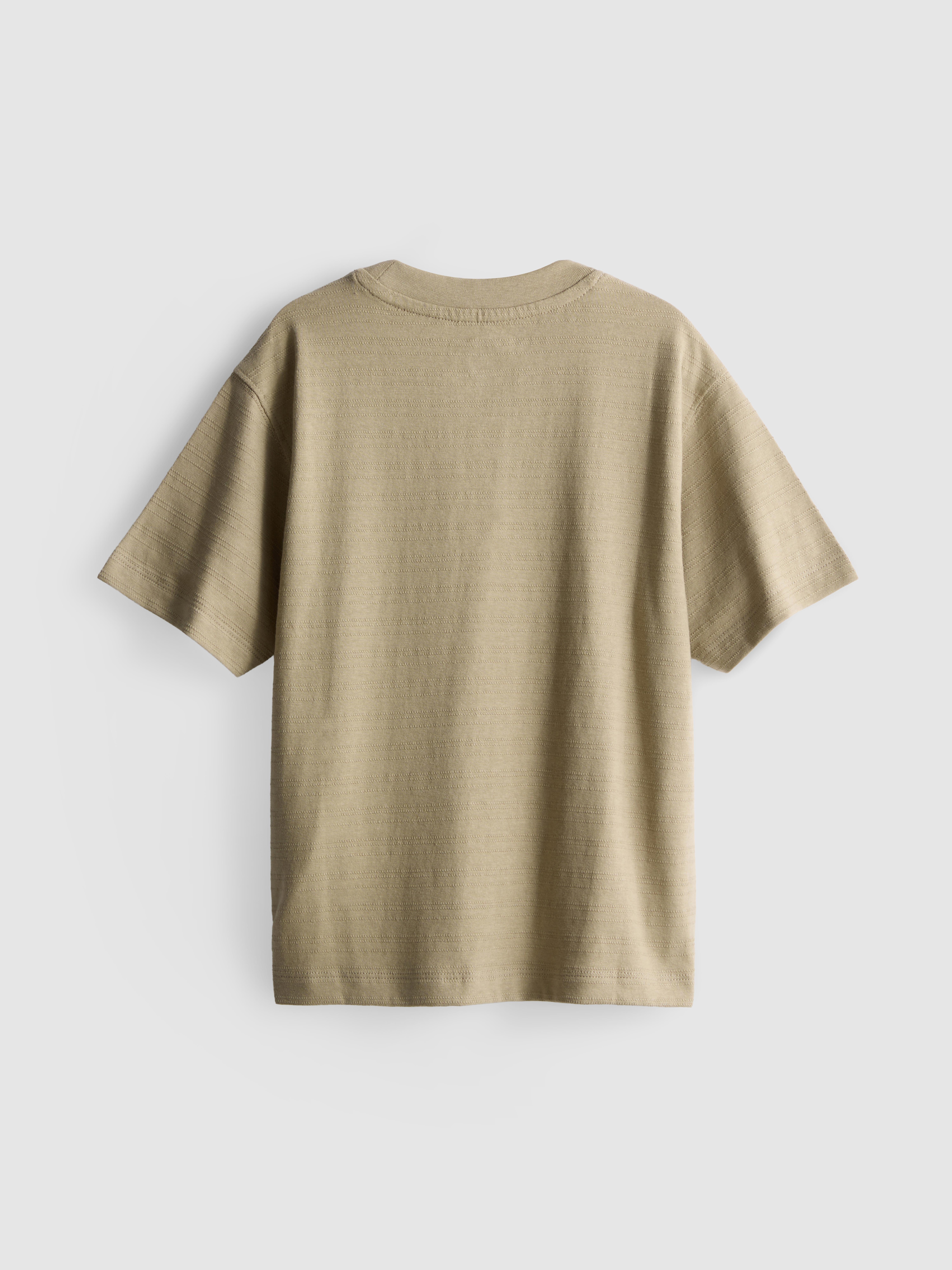 1-9yrs | Pure Cotton Stripe Textured T-Shirt