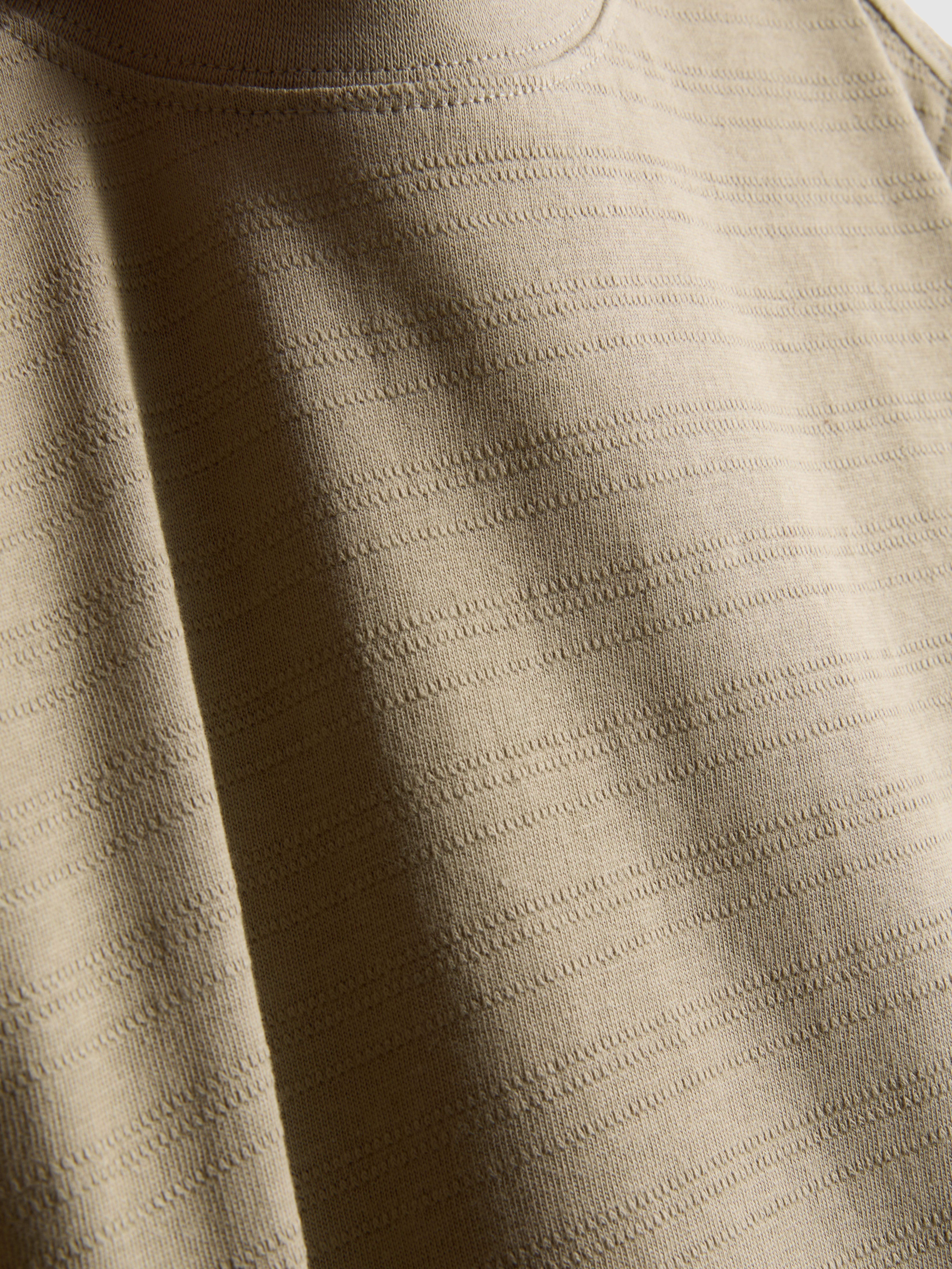 1-9yrs | Pure Cotton Stripe Textured T-Shirt
