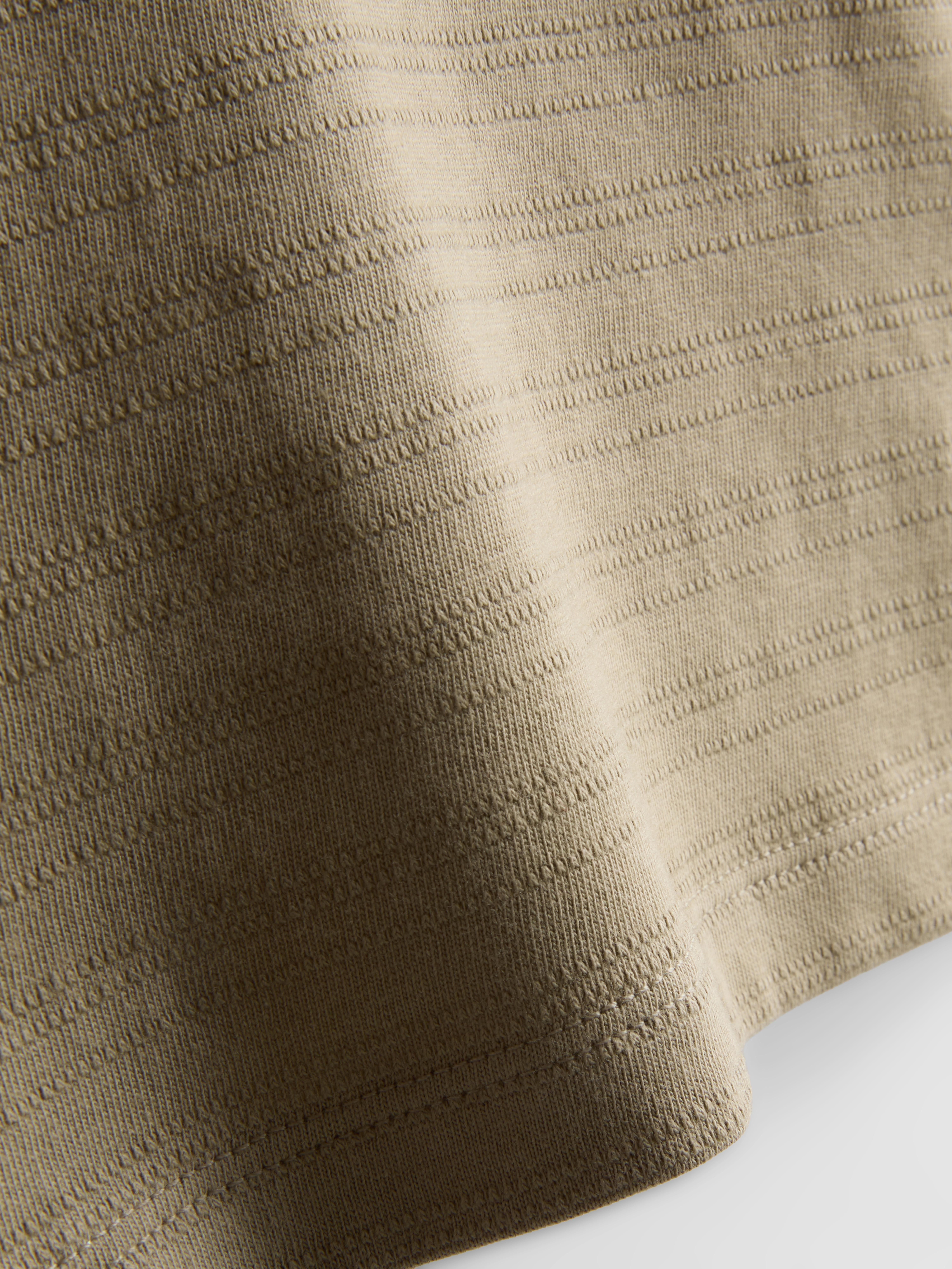 1-9yrs | Pure Cotton Stripe Textured T-Shirt