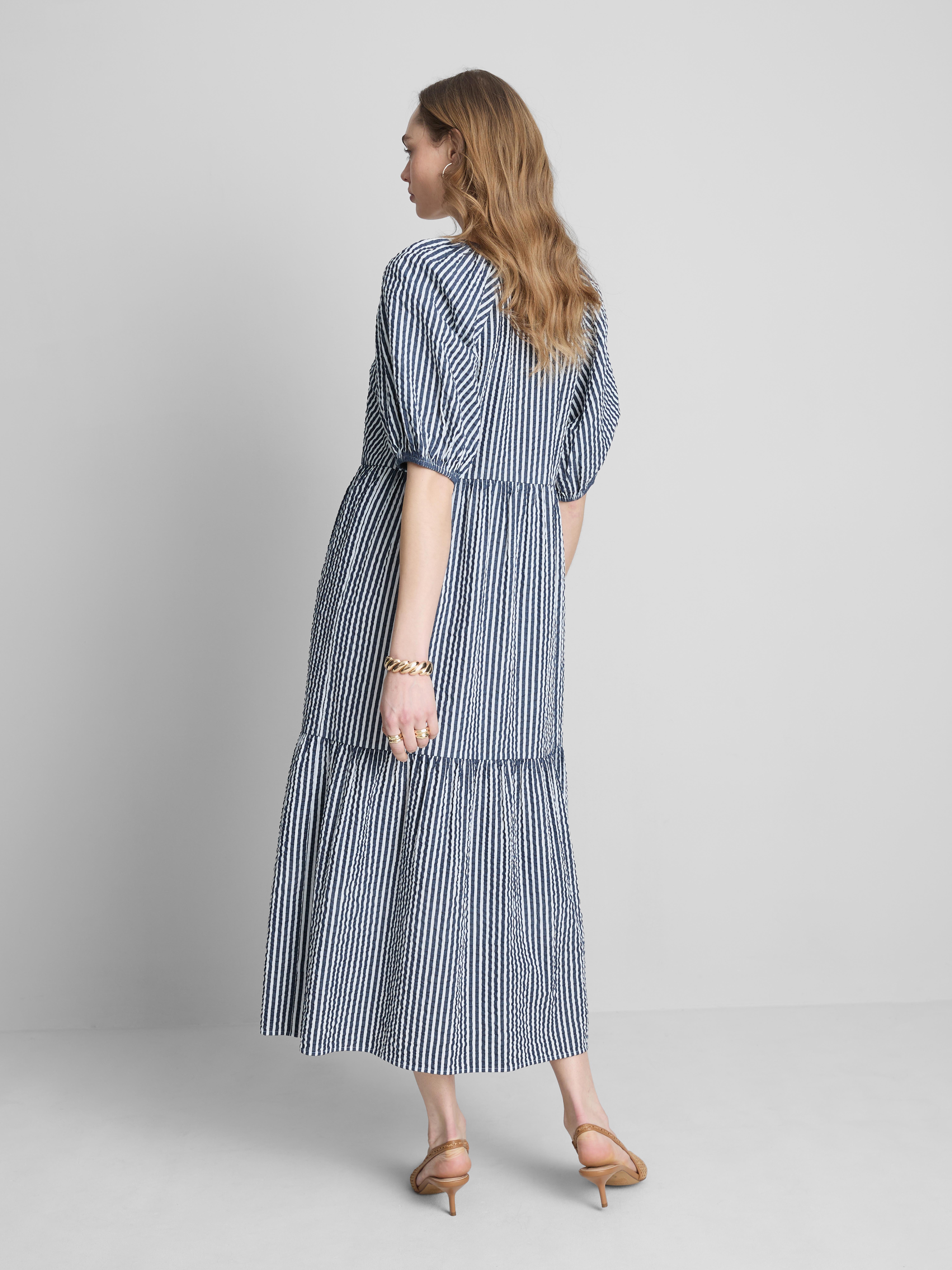 white dress for women flowy Lorelei Dress White Waves - Fair Trade Dresses