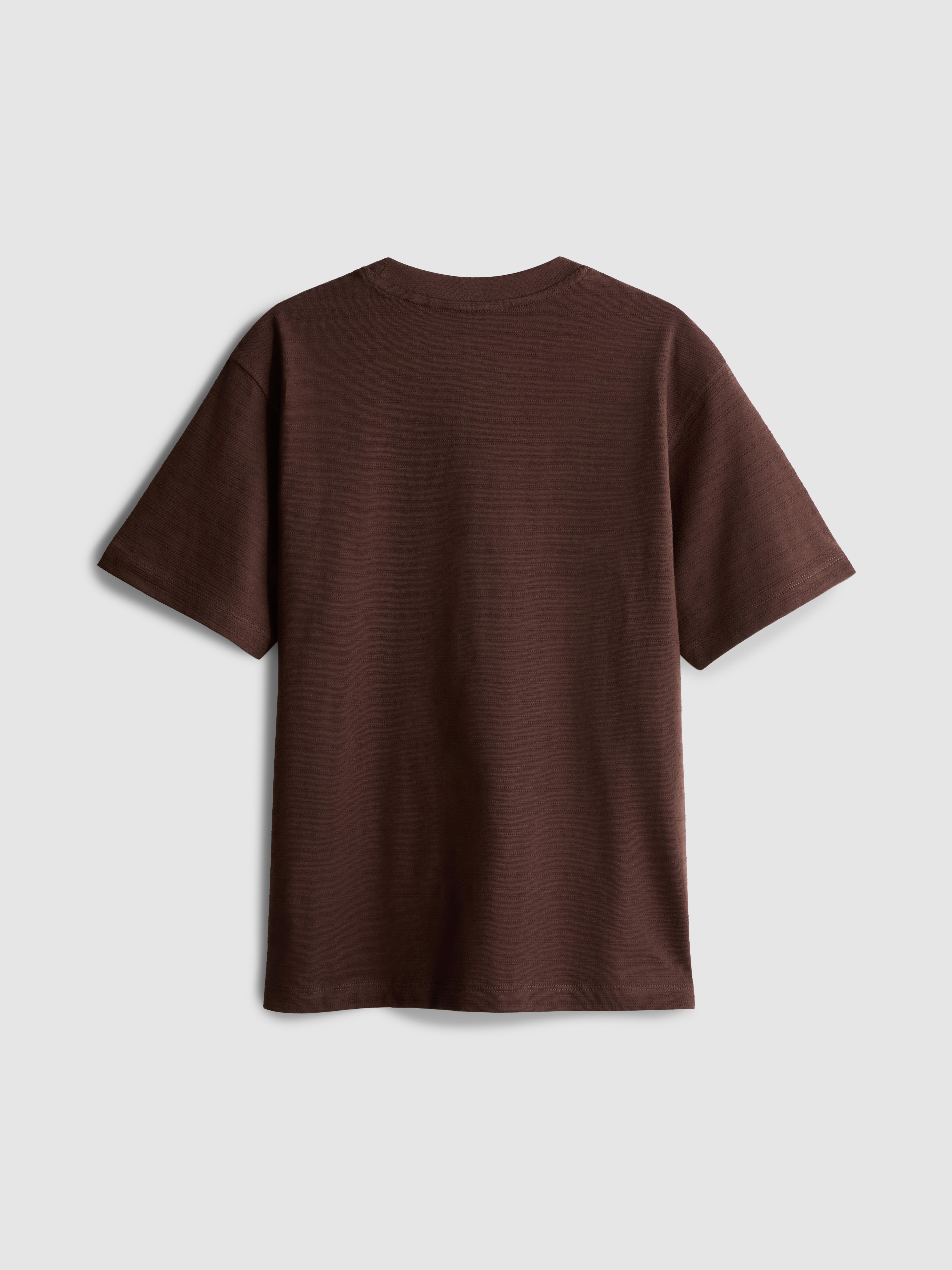 7 - 15 ani | Tricou texturat din bumbac pur, cu dungi