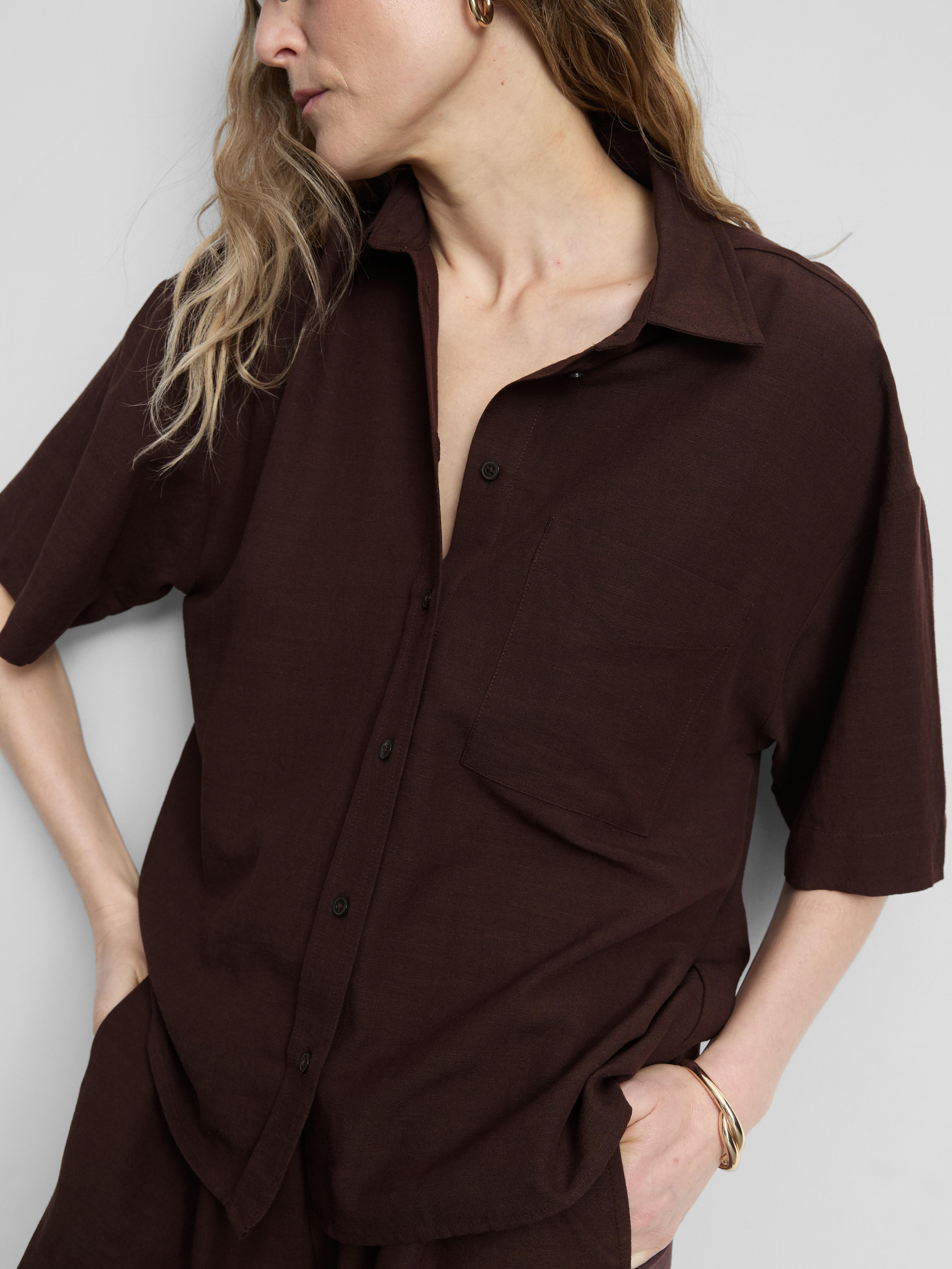 Cotton Blend Patch Pocket Shirt