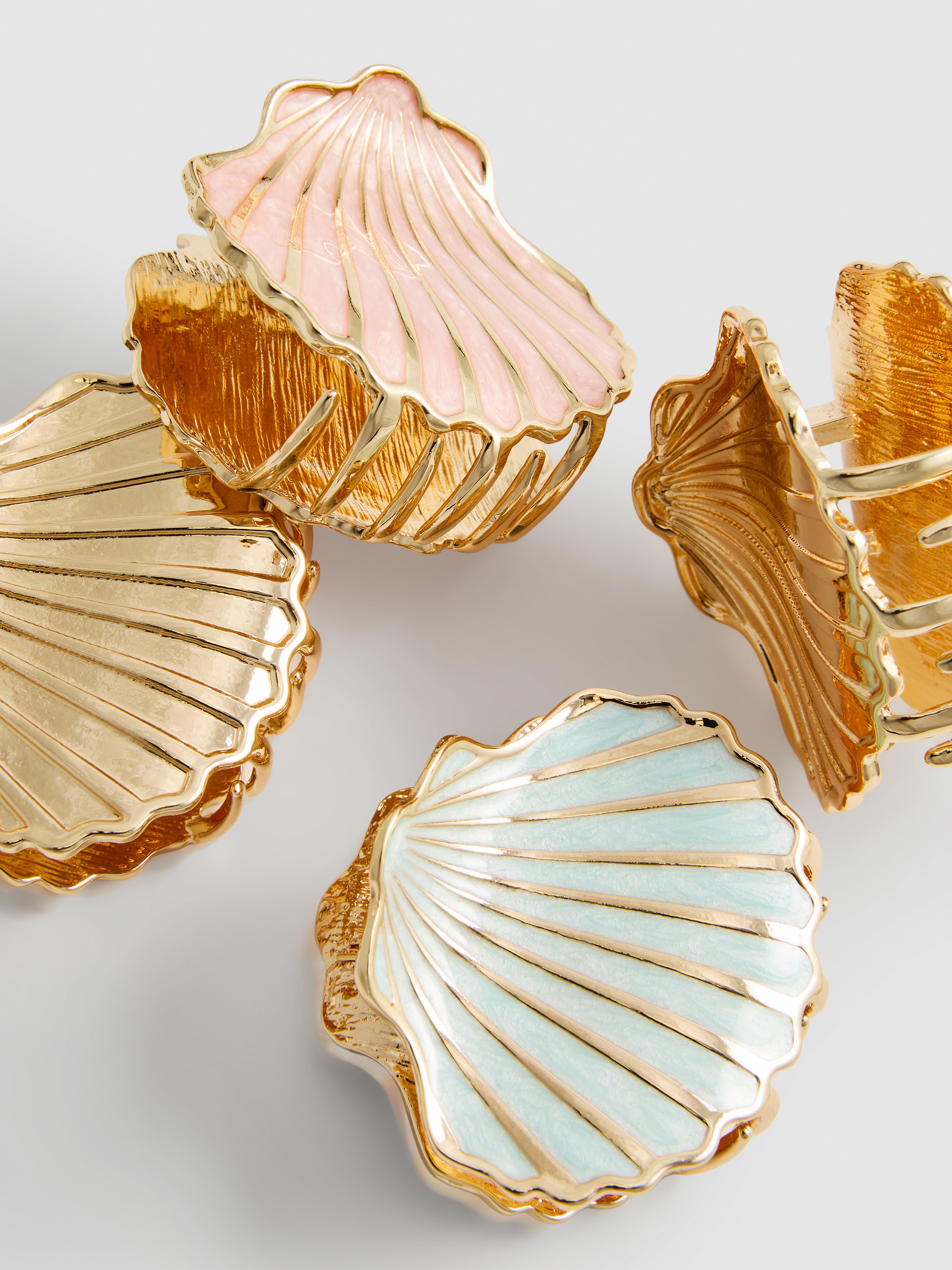 Lot de 4 pinces à cheveux coquillage