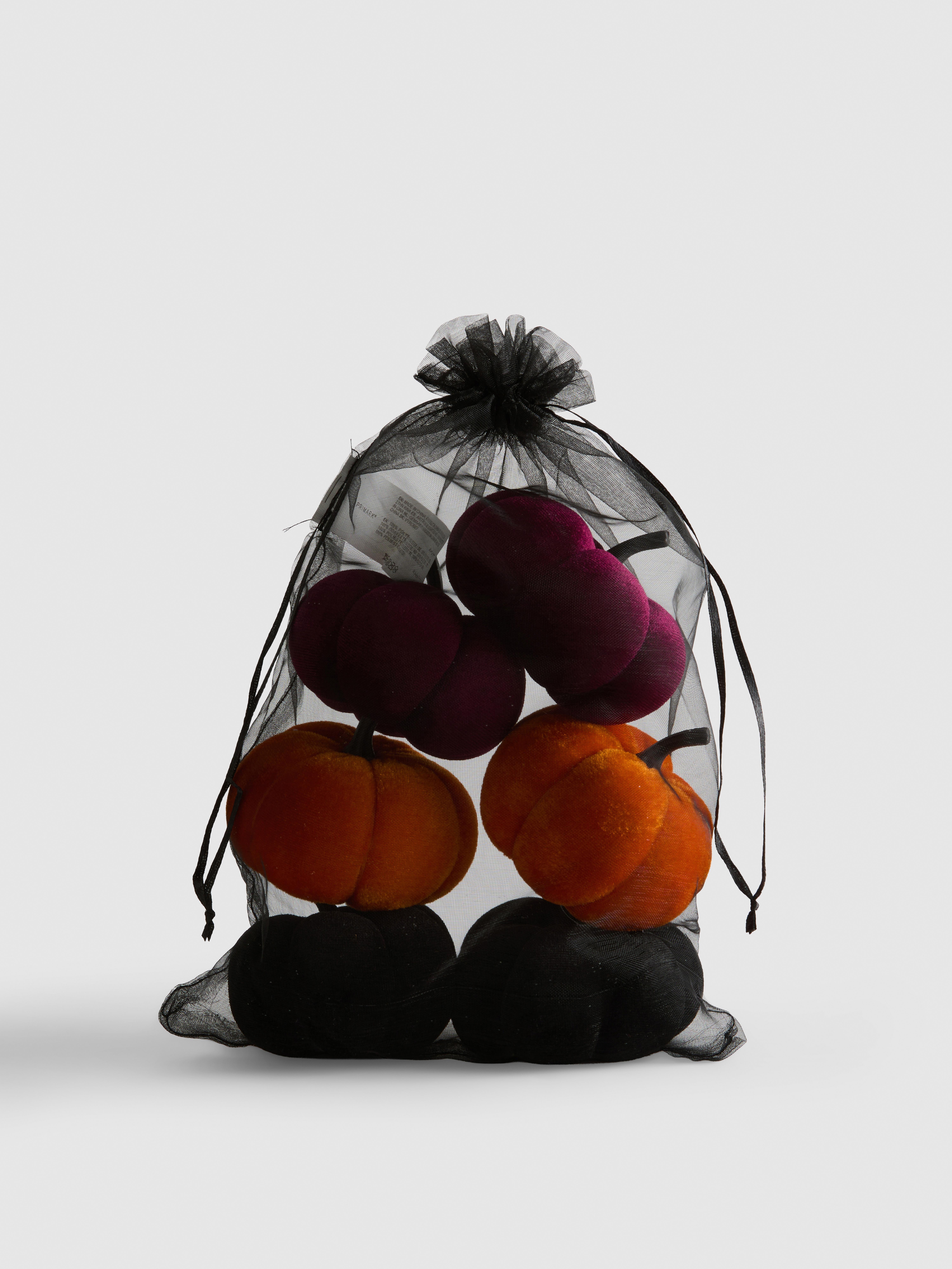 6pk Velvet Pumpkin Decorations
