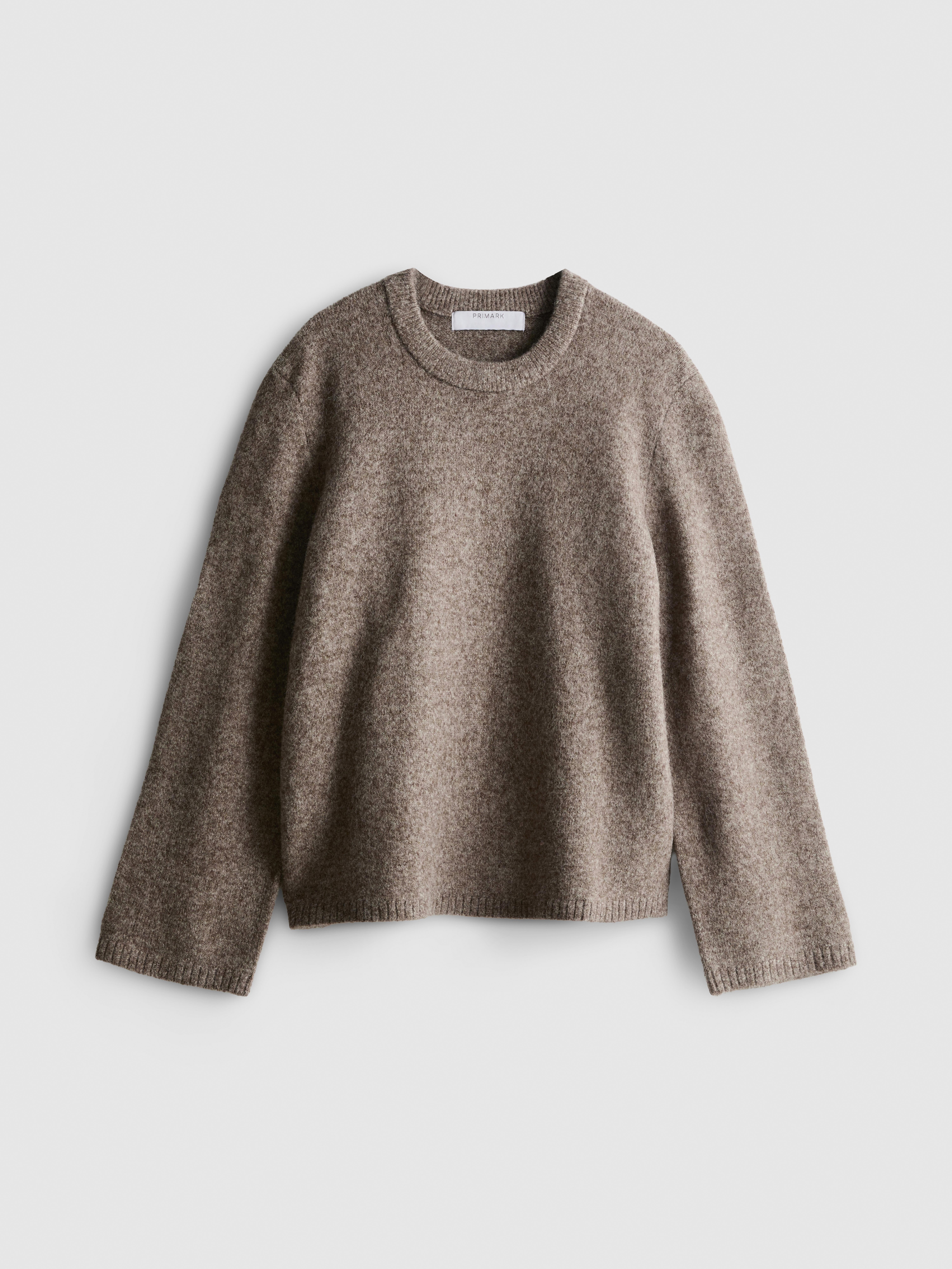Knitted Crew Neck Jumper Stone