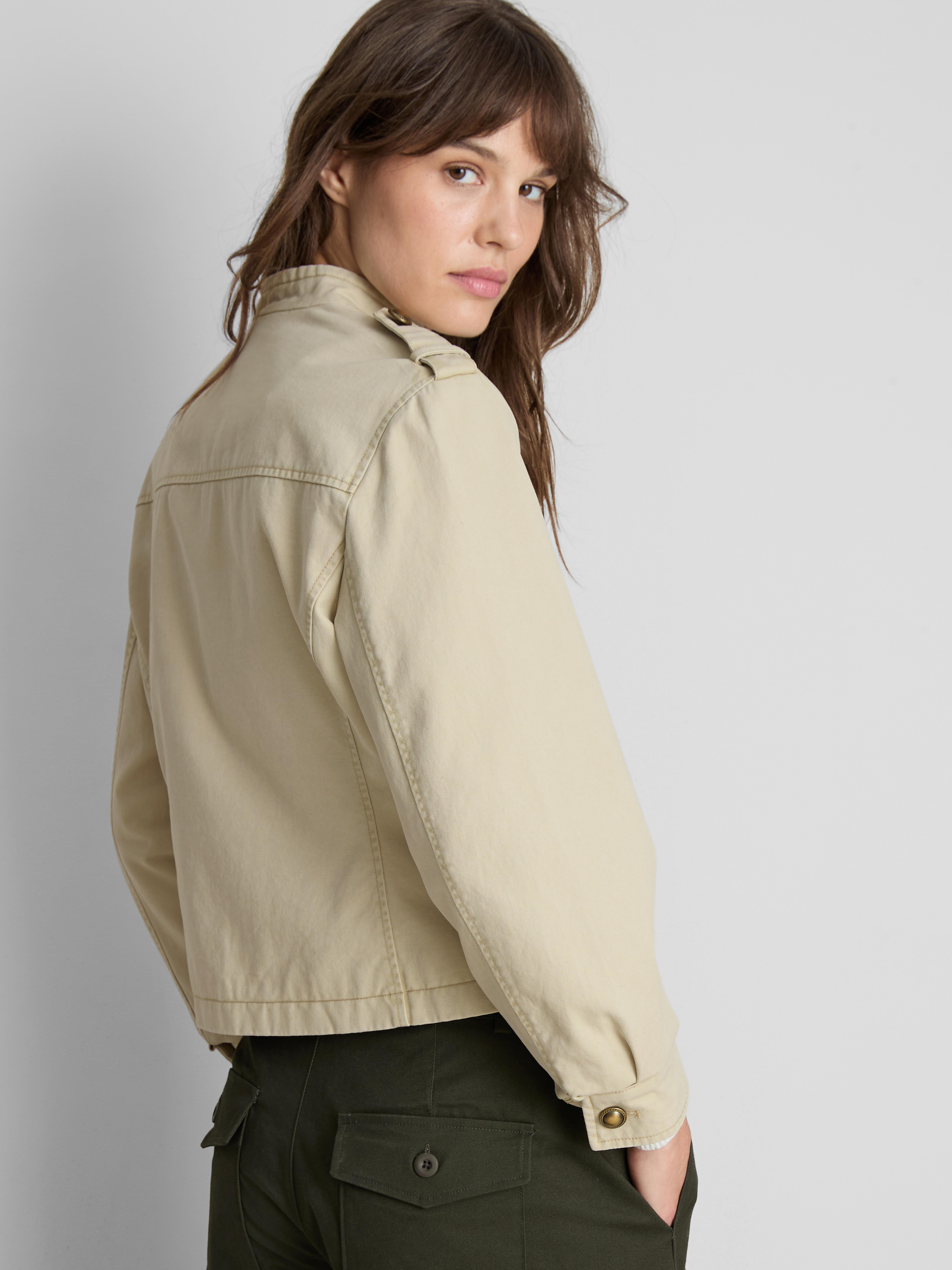 Cotton Cropped Military Jacket