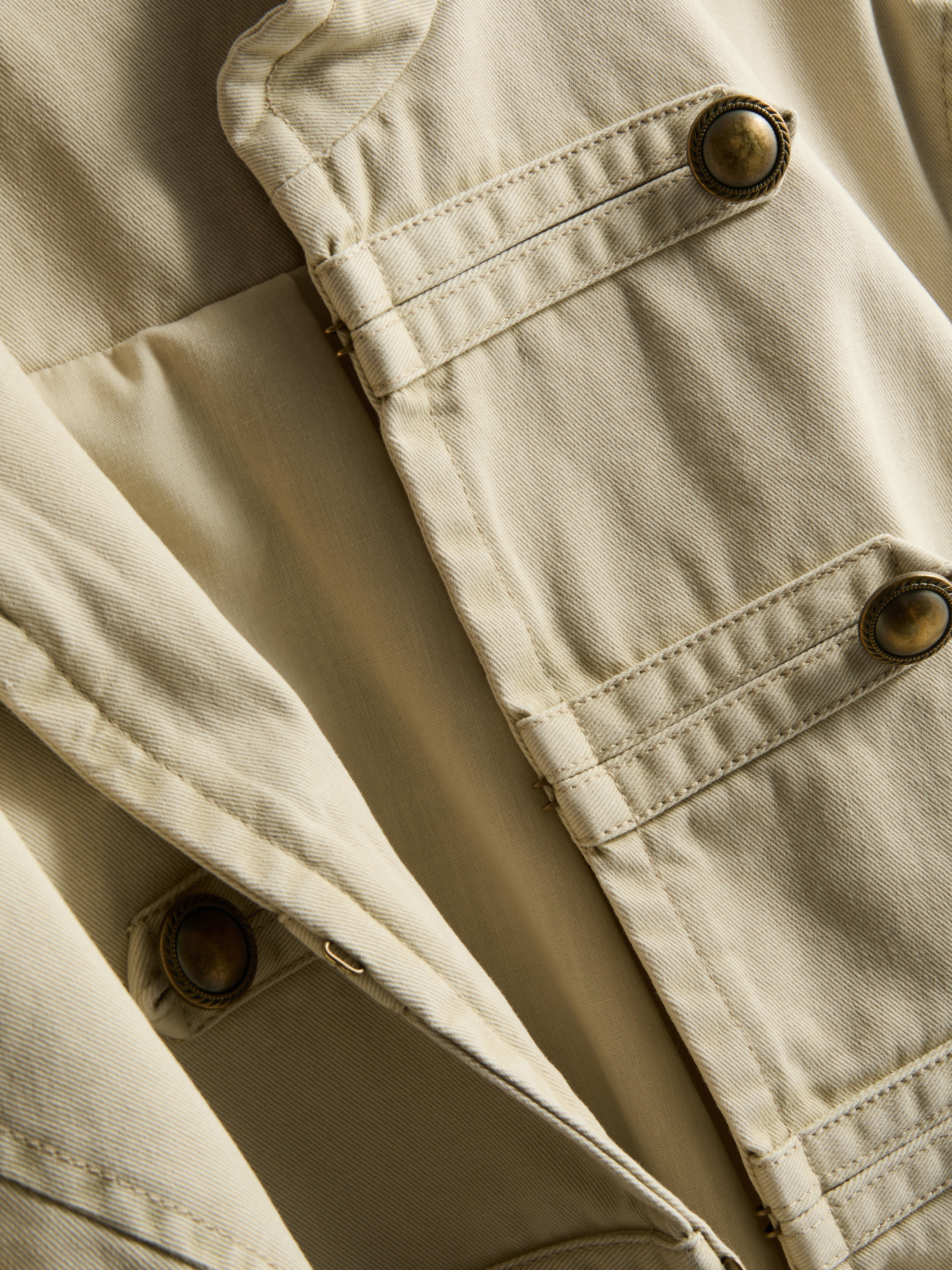 Cotton Cropped Military Jacket