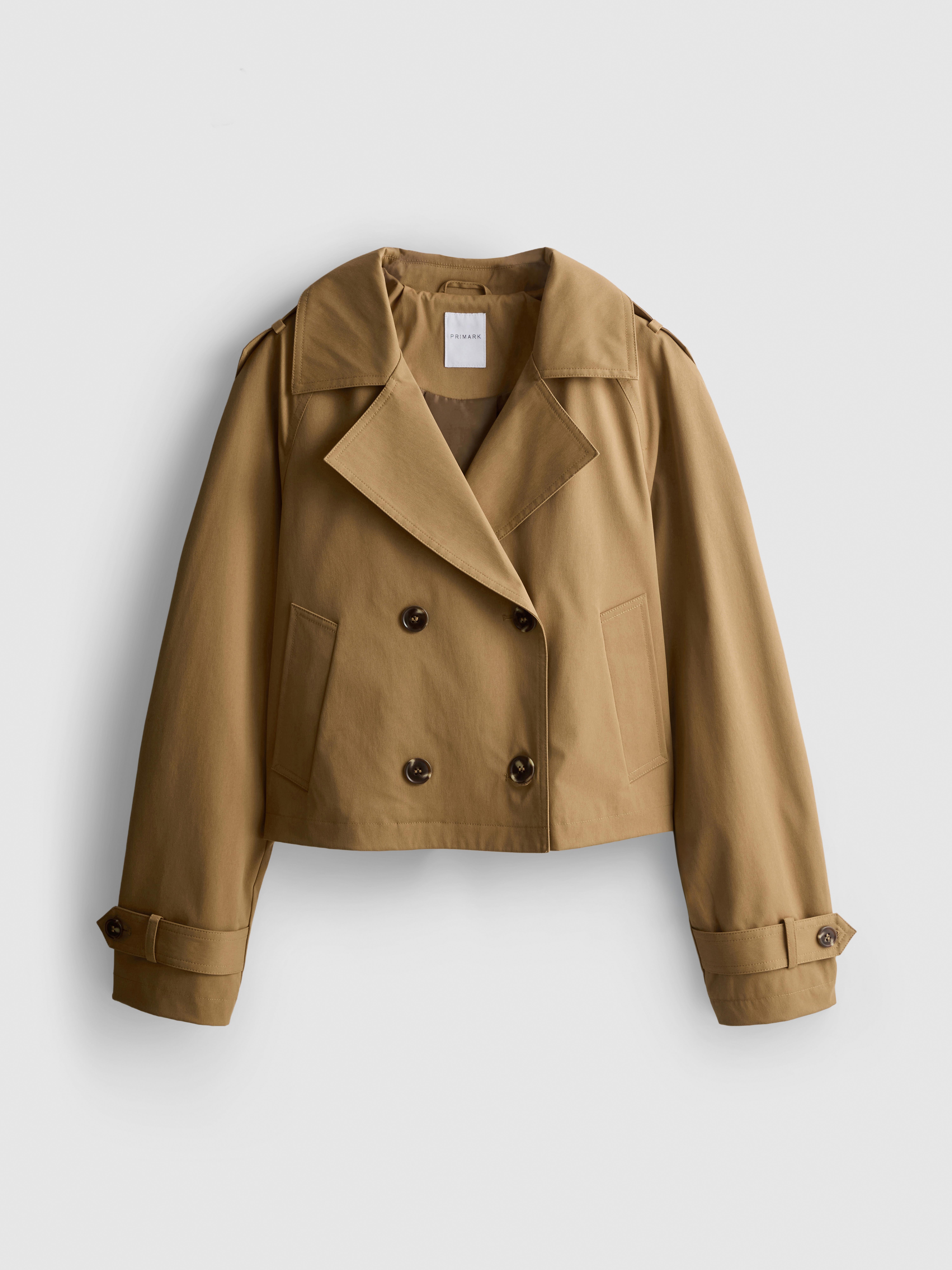 Double-Breasted Boxy Rain Jacket