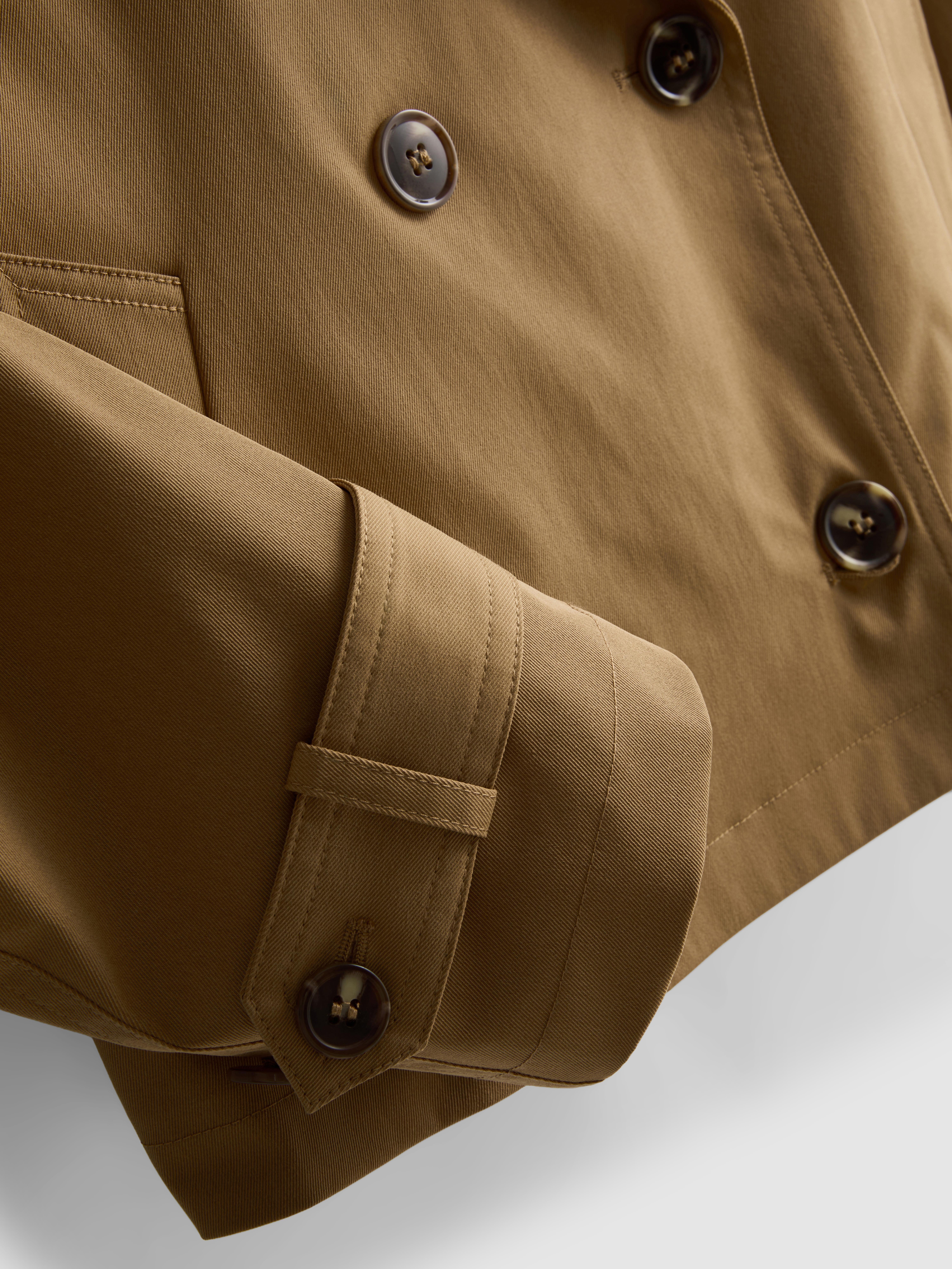 Double-Breasted Boxy Rain Jacket