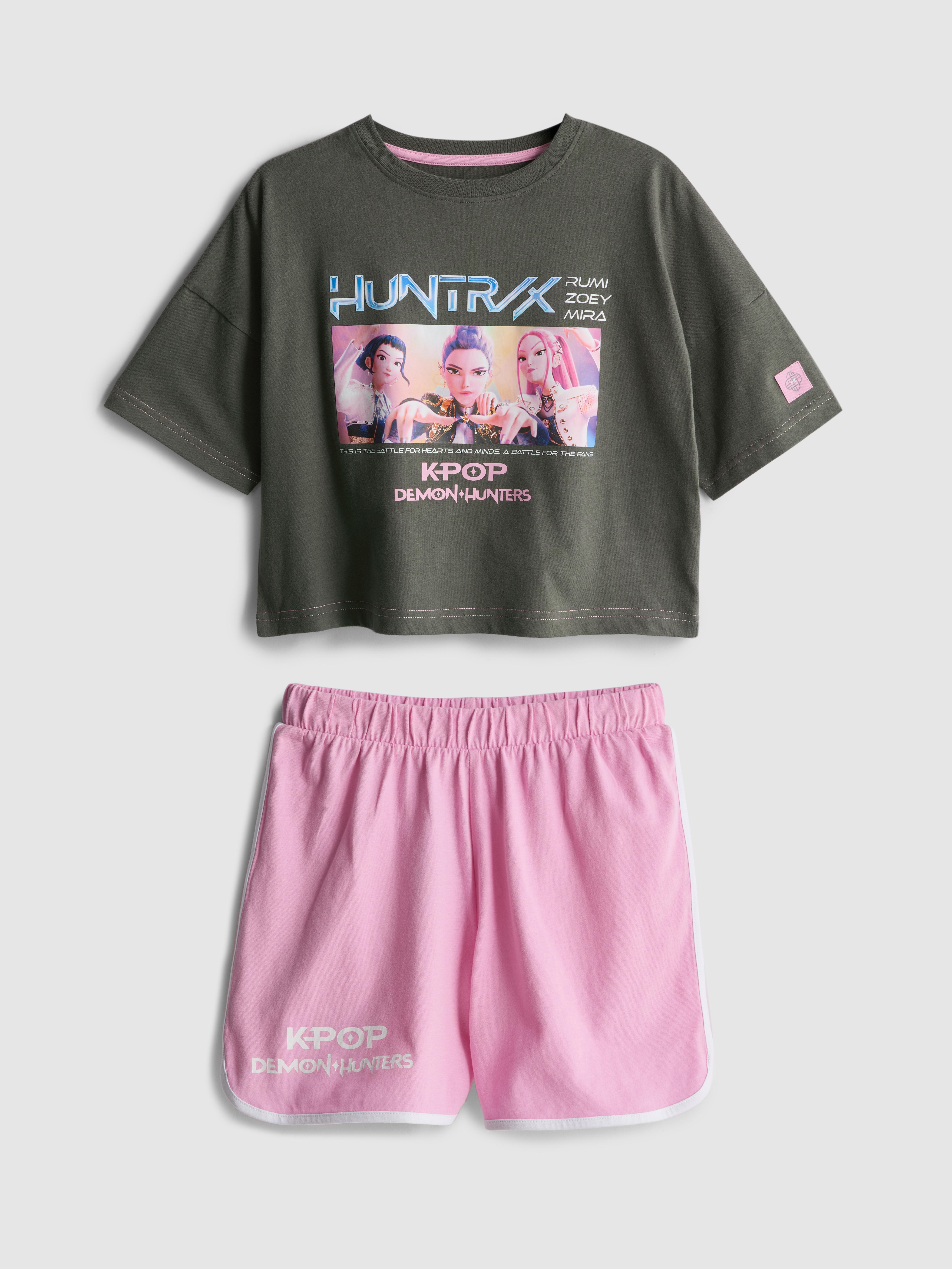 Wijdvallende korte pyjama KPop Demon Hunters