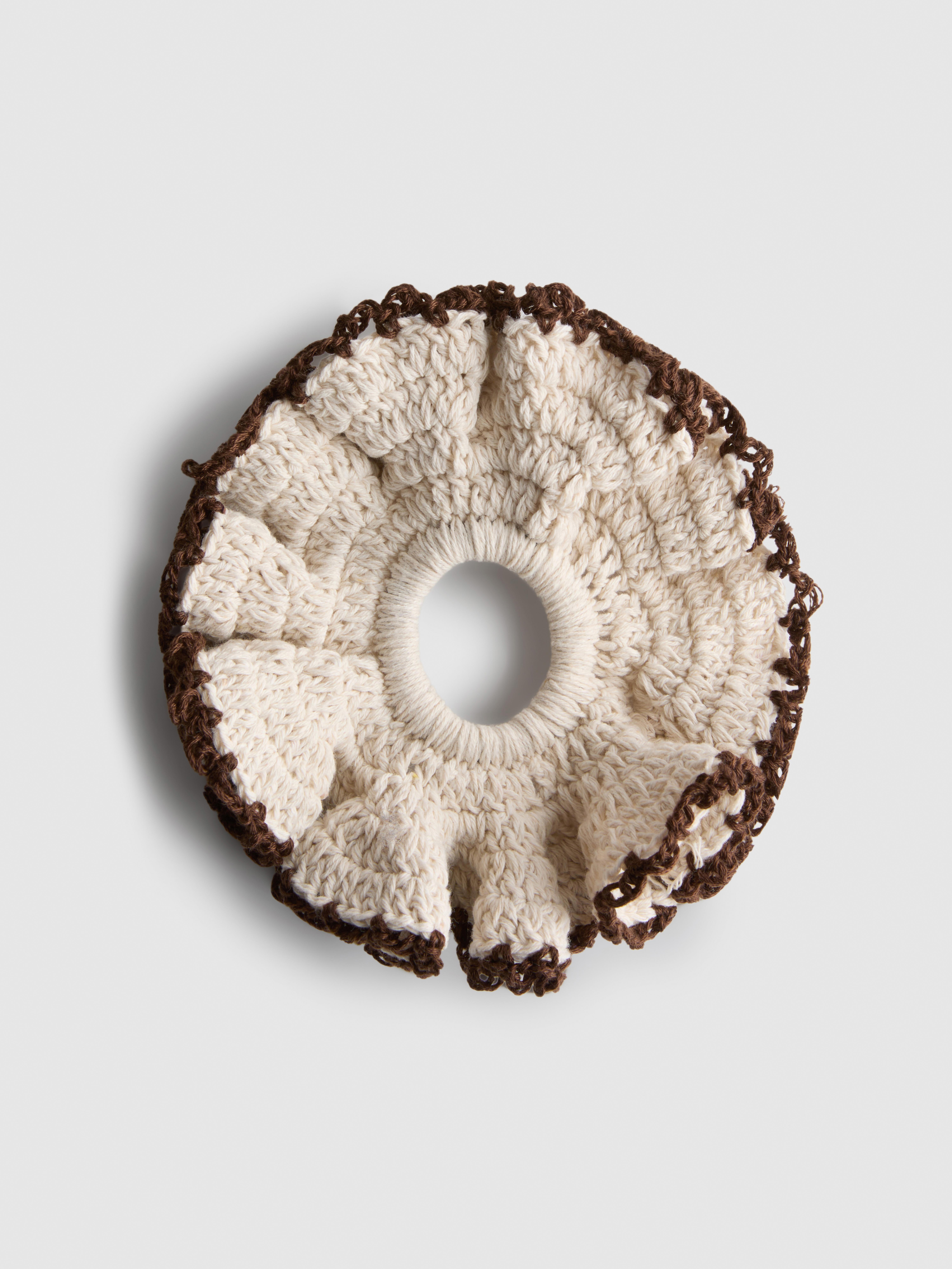Crochet Contrast Trim Scrunchie