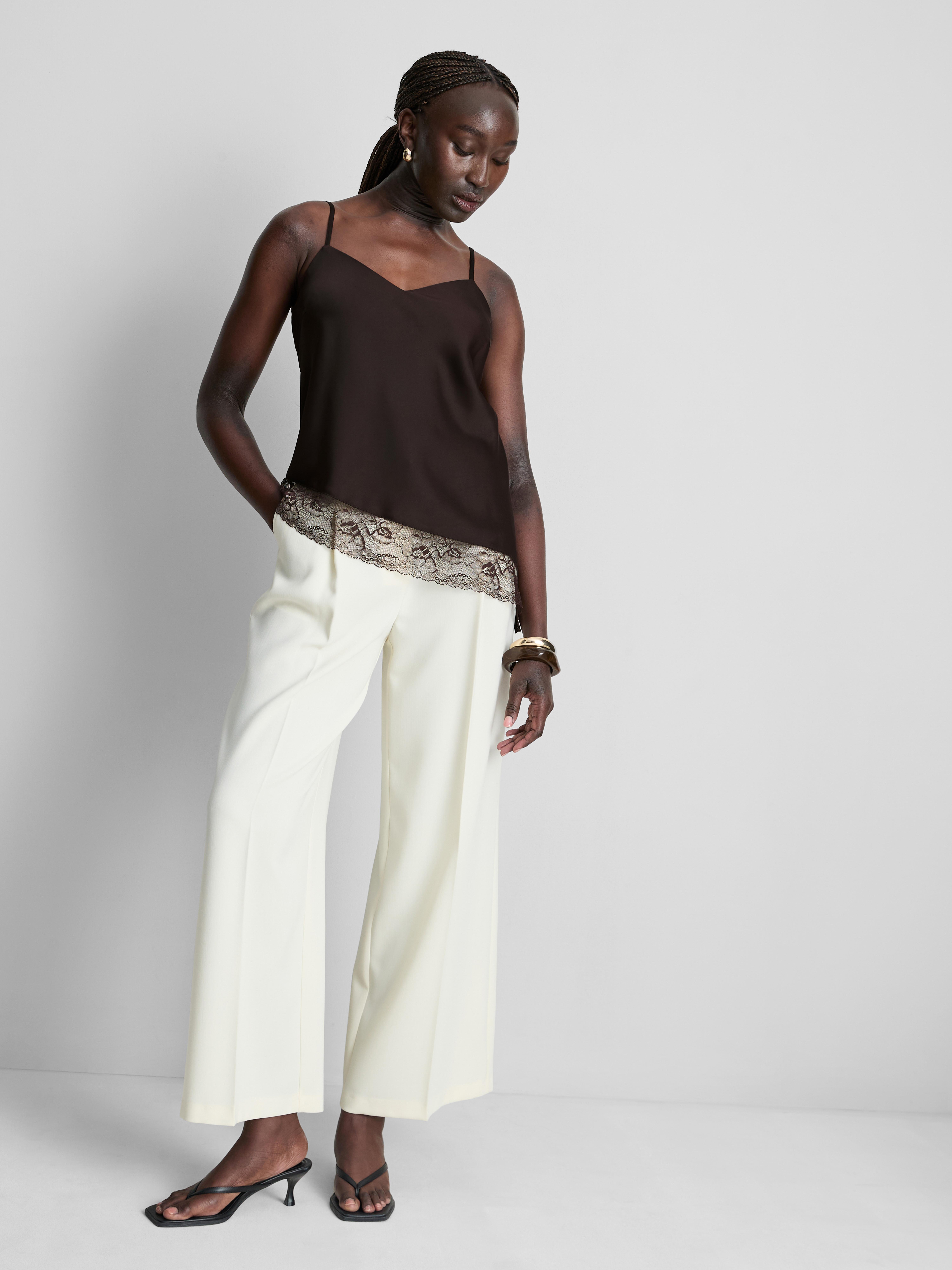 Womens Chocolate Asymmetric Satin Cami Top | Primark