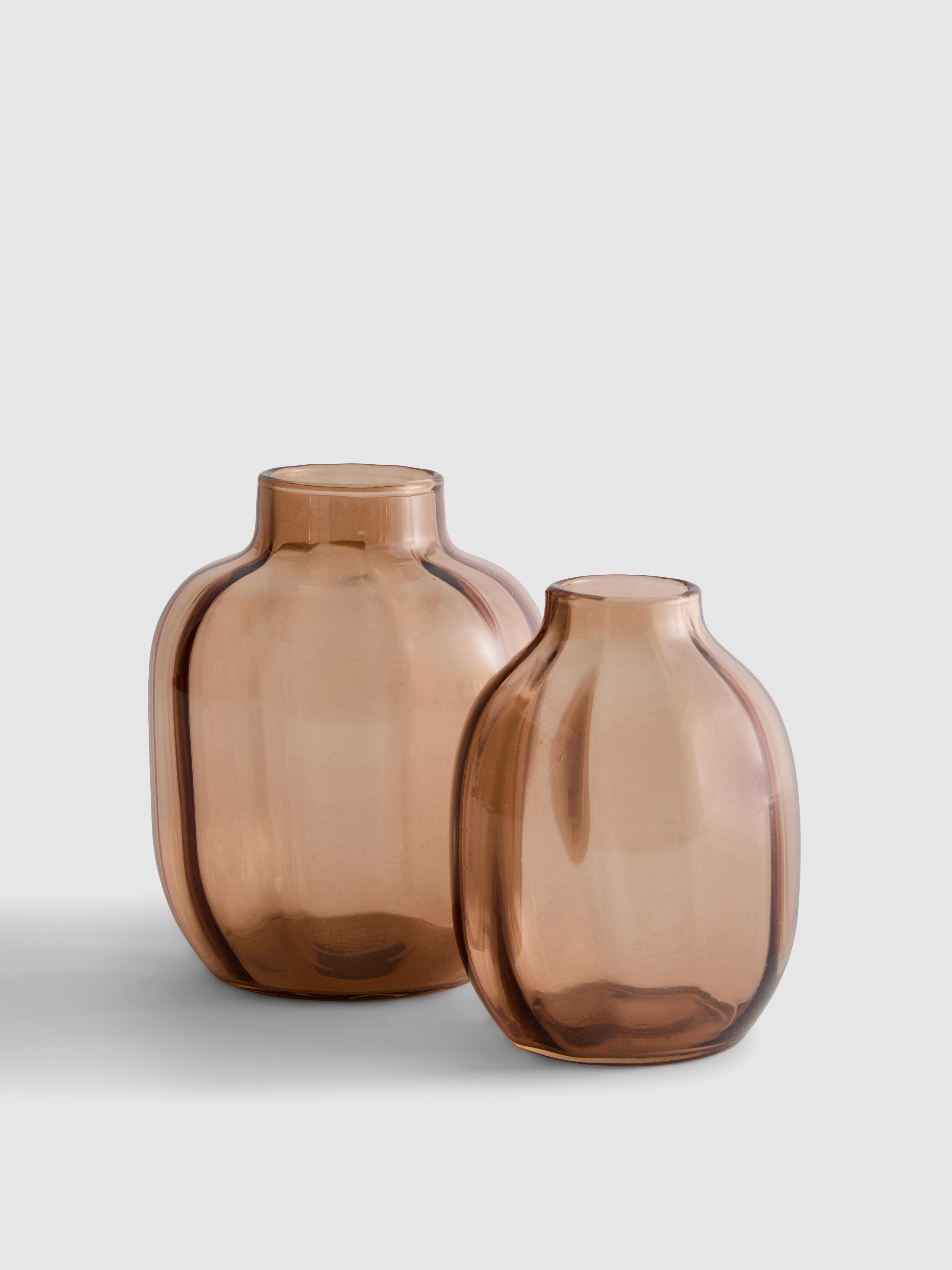 Lot de 2 vases striés
