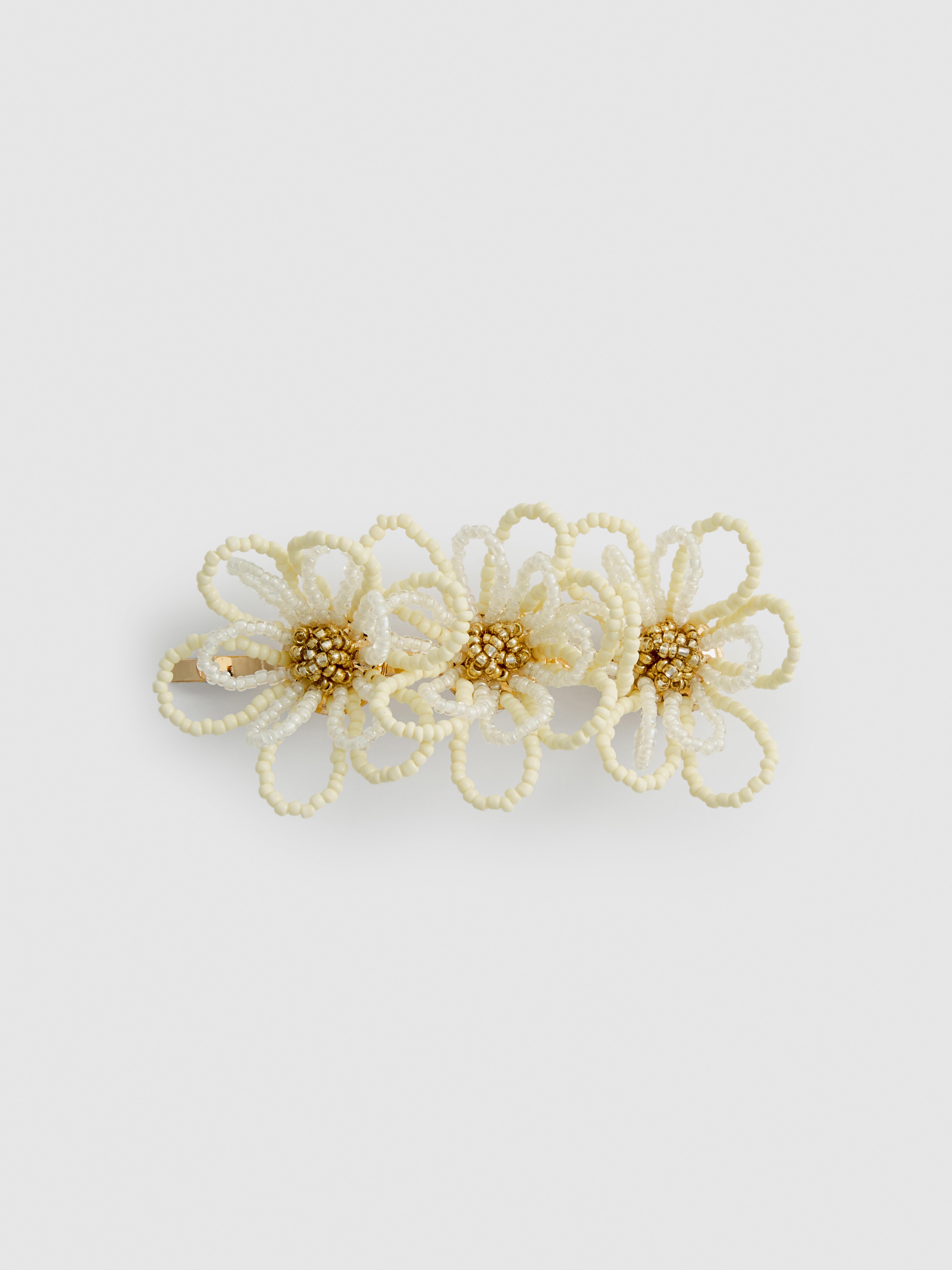Haarclip met kralenbloemen
