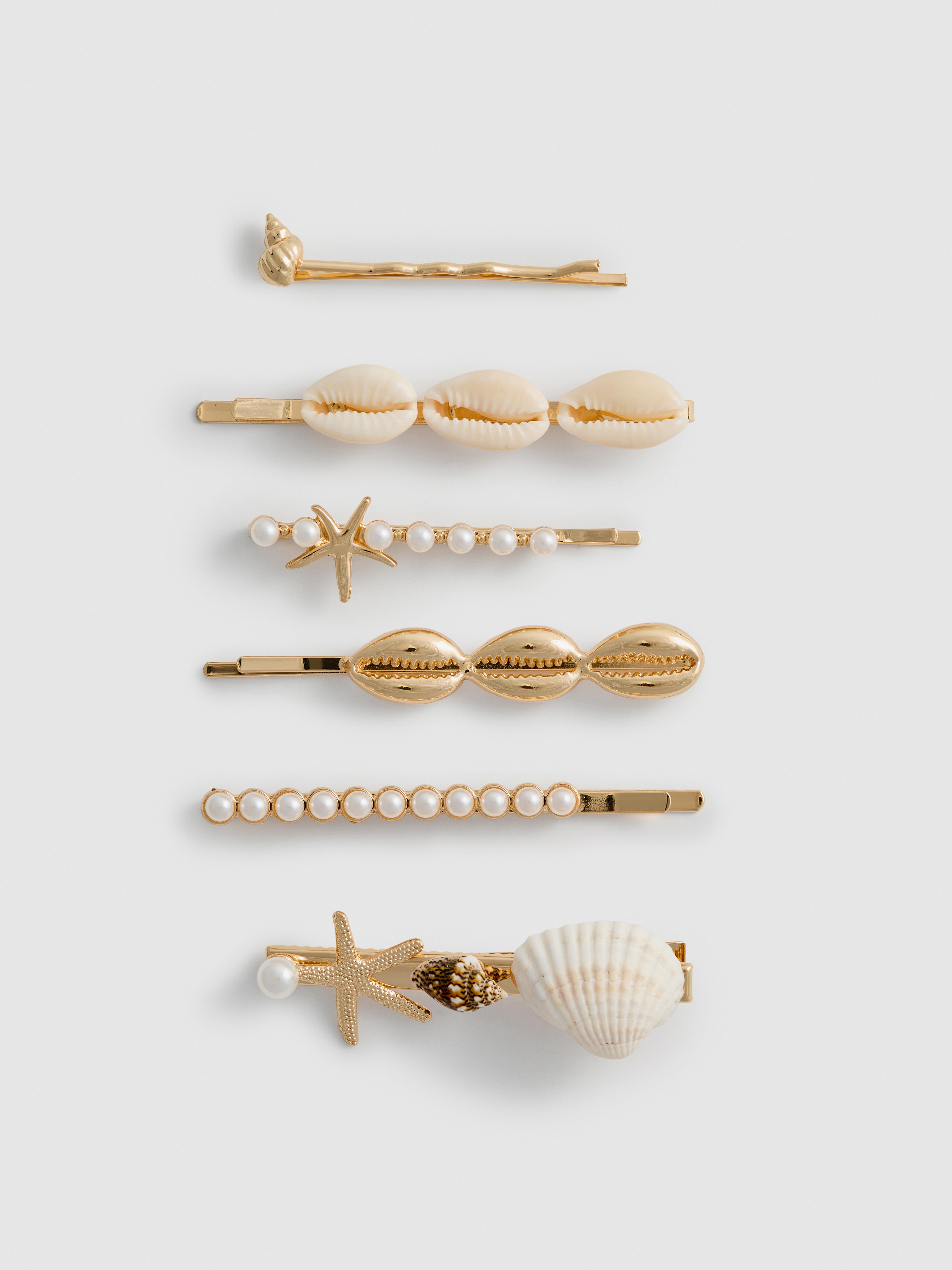 6pk Sea Inspired Hair Slides
