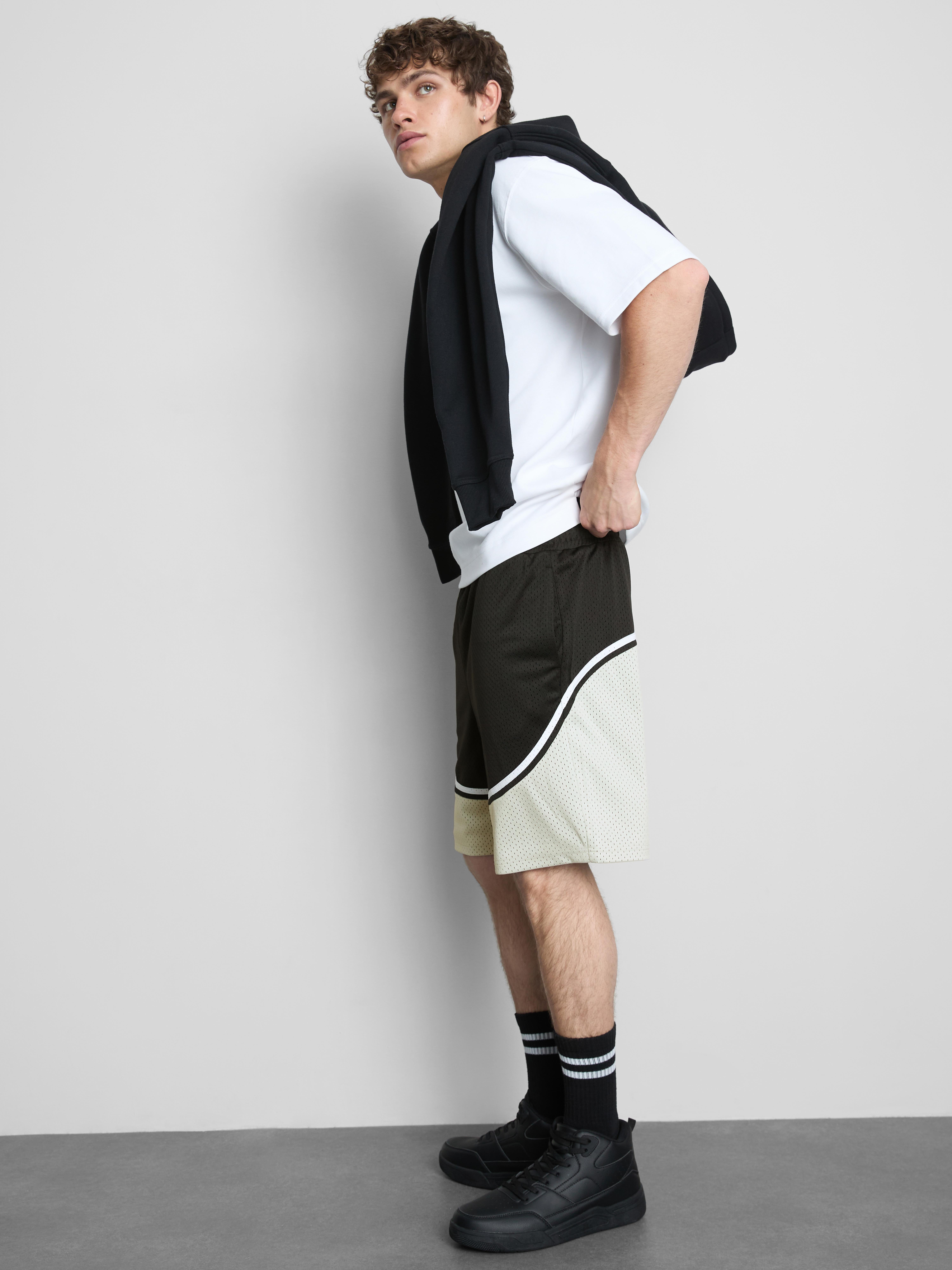 Sport-Shorts mit Netzeinsatz